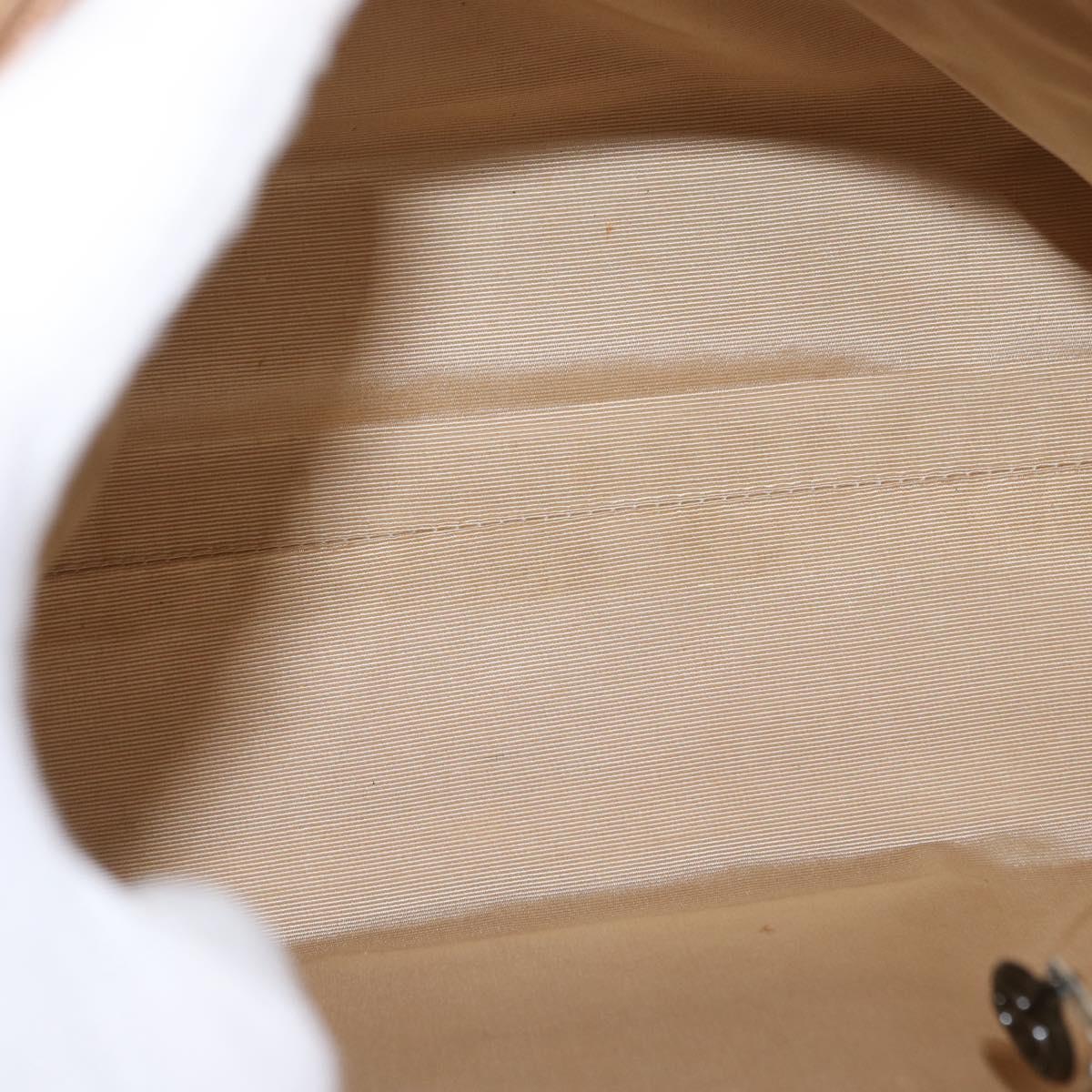 CHANEL Shoulder Bag Leather Beige Gold CC Auth ka652