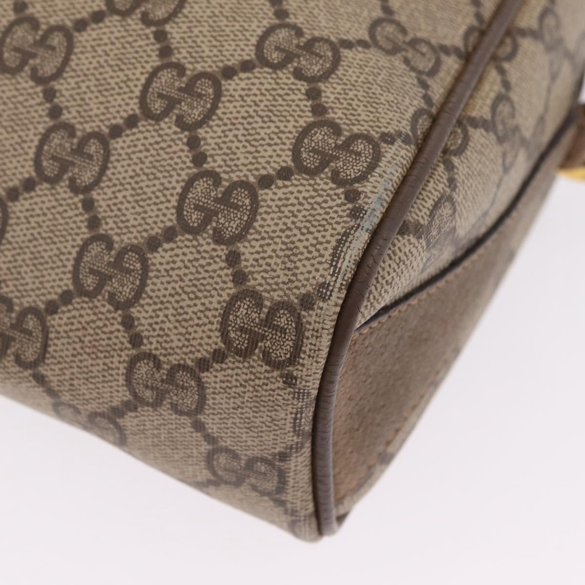 GUCCI GG Supreme Web Sherry Line Shoulder Bag PVC Beige 89 02 017 Auth ka6522