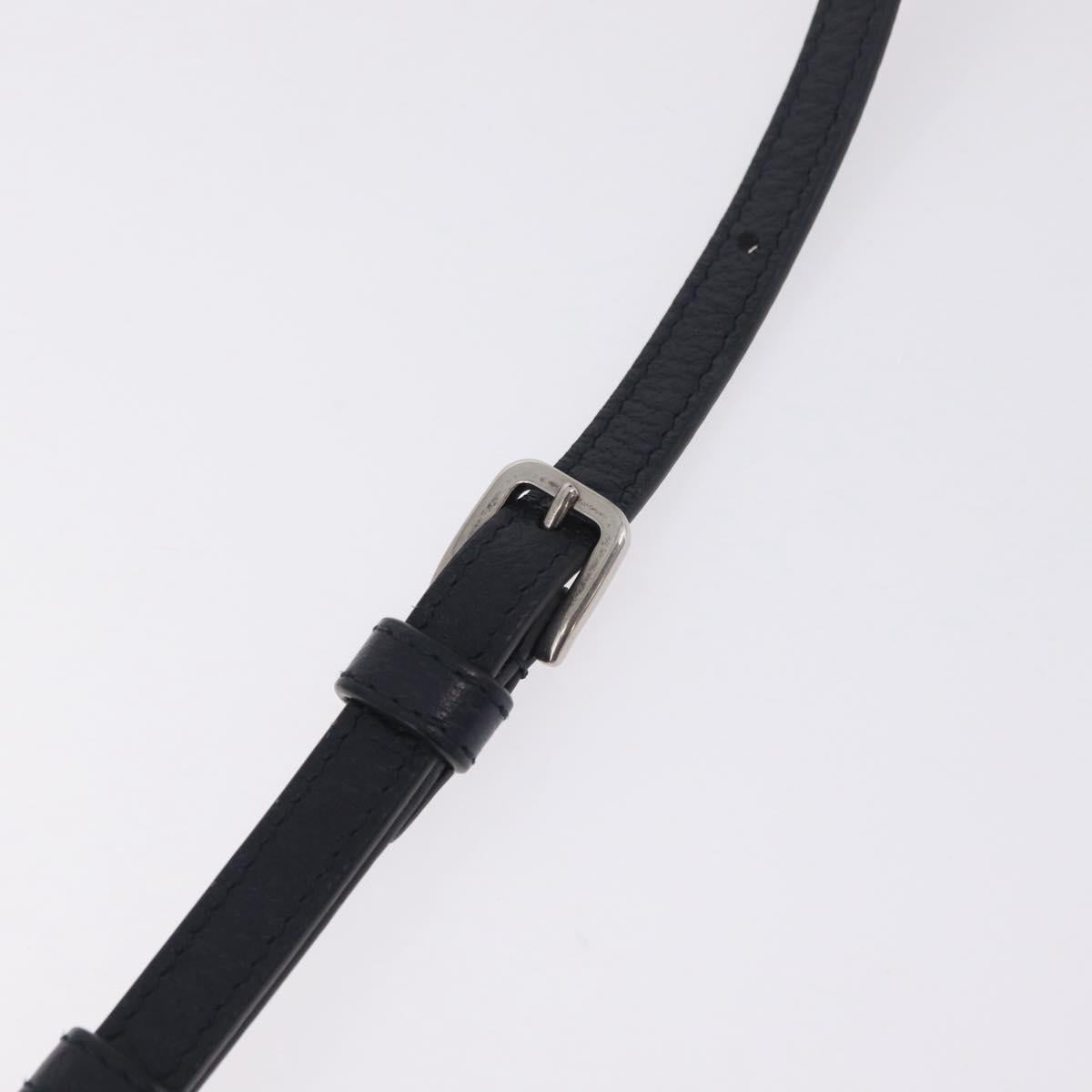 GUCCI GG Supreme Shoulder Bag PVC Navy Silver 625615 Auth ka6531V