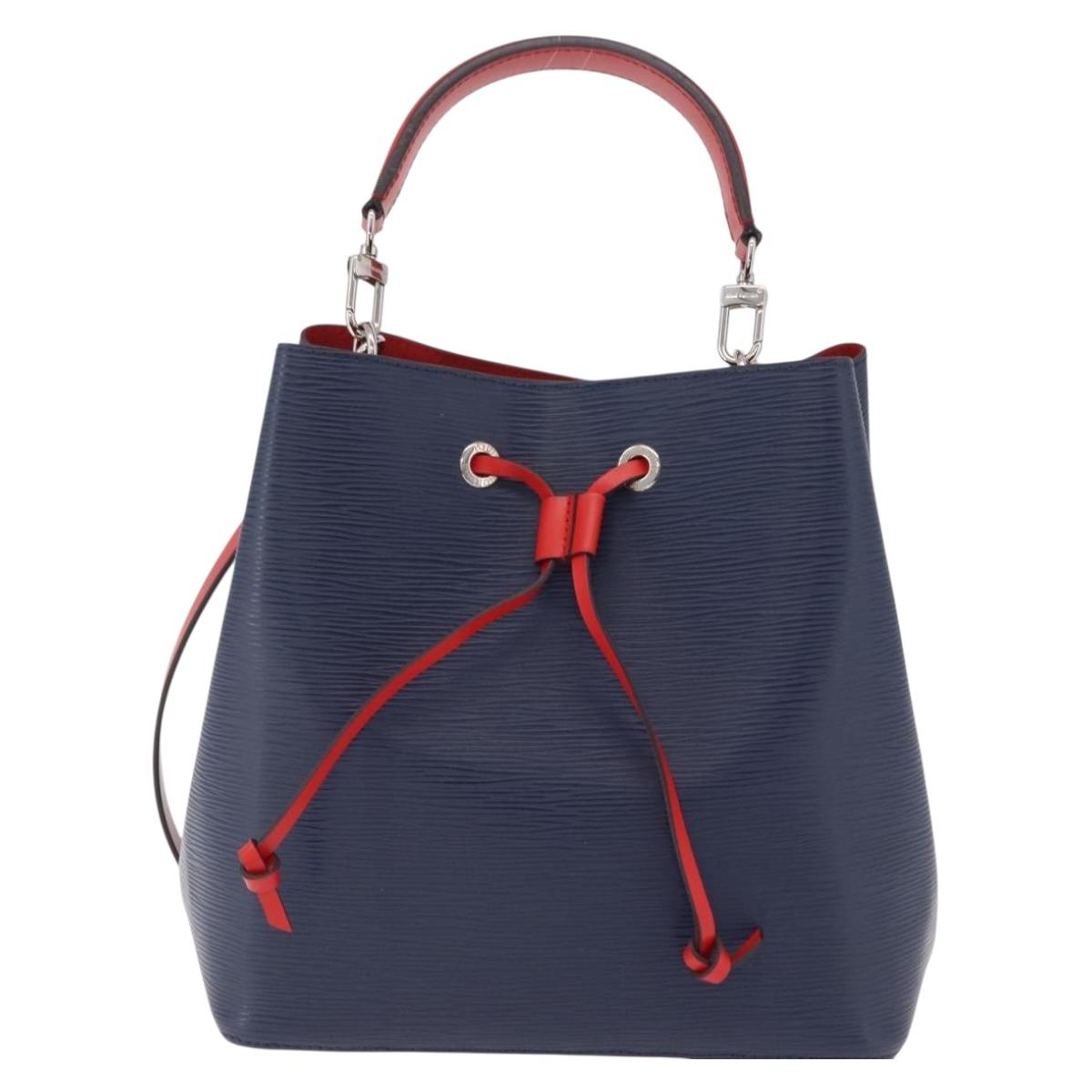 LOUIS VUITTON Epi Neonoe Hand Bag Indigo Red M54367 LV Auth ka6537