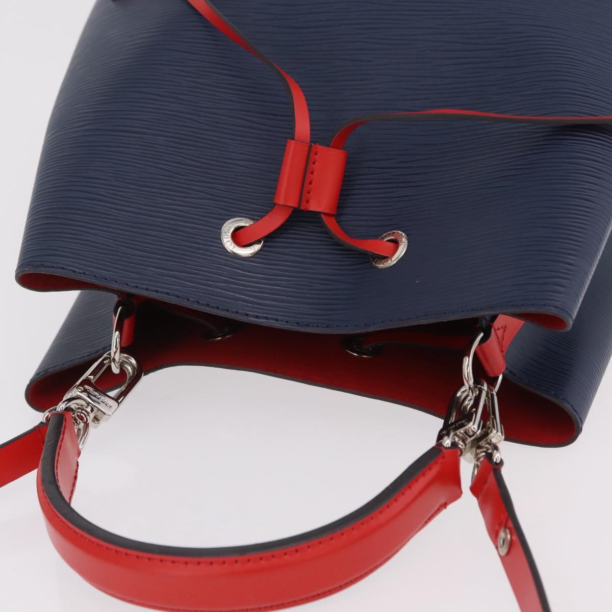 LOUIS VUITTON Epi Neonoe Hand Bag Indigo Red M54367 LV Auth ka6537