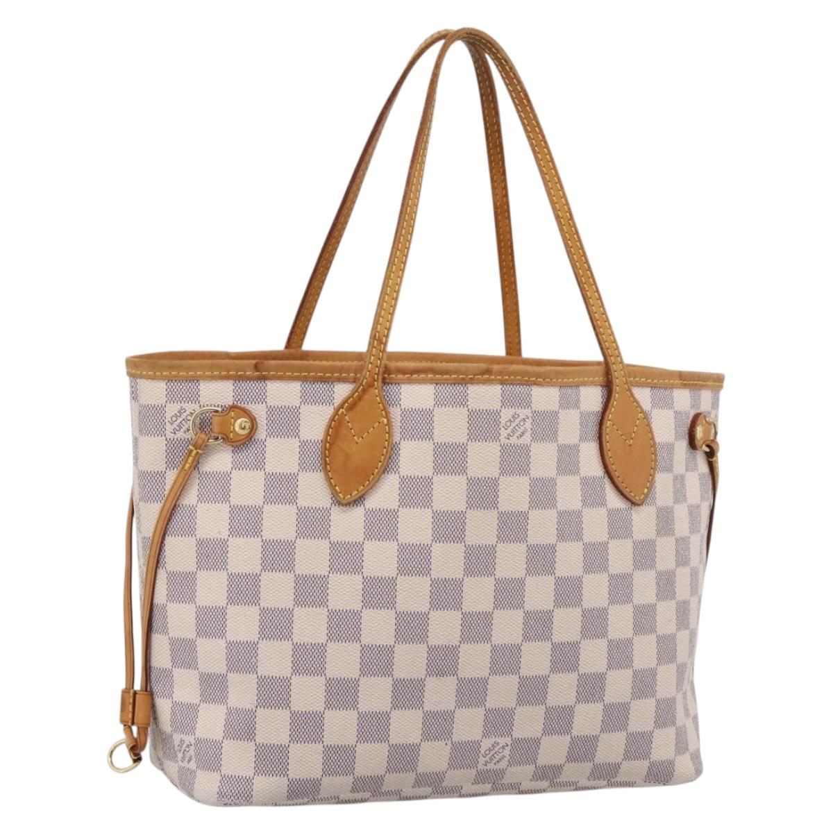 LOUIS VUITTON Damier Azur Neverfull PM Tote Bag N41362 LV Auth ka6541A