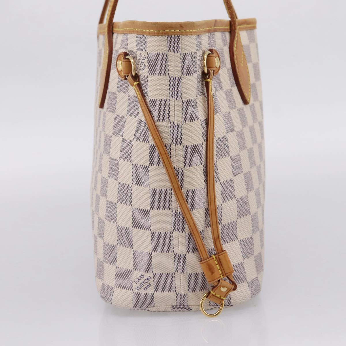 LOUIS VUITTON Damier Azur Neverfull PM Tote Bag N41362 LV Auth ka6541A