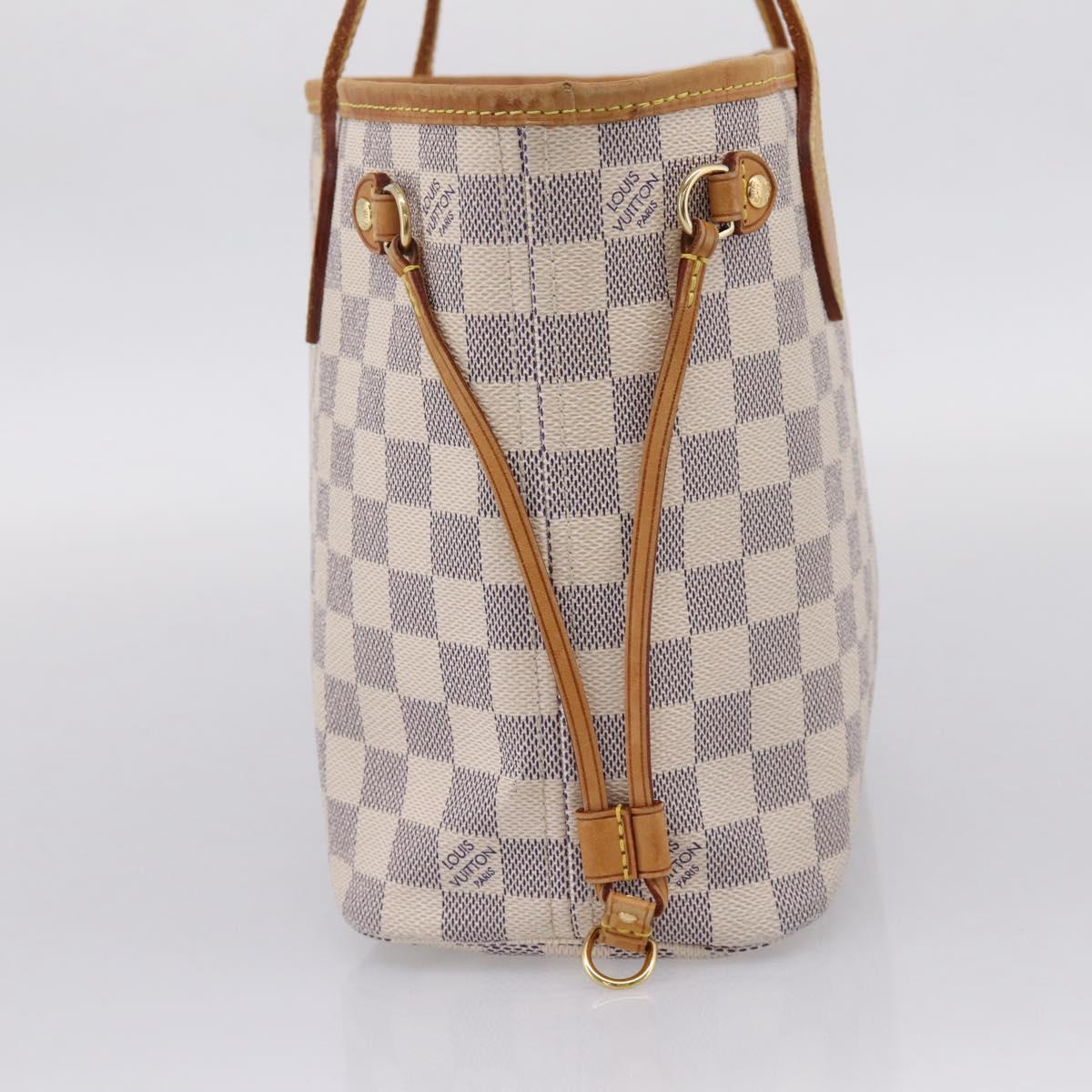 LOUIS VUITTON Damier Azur Neverfull PM Tote Bag N41362 LV Auth ka6541A