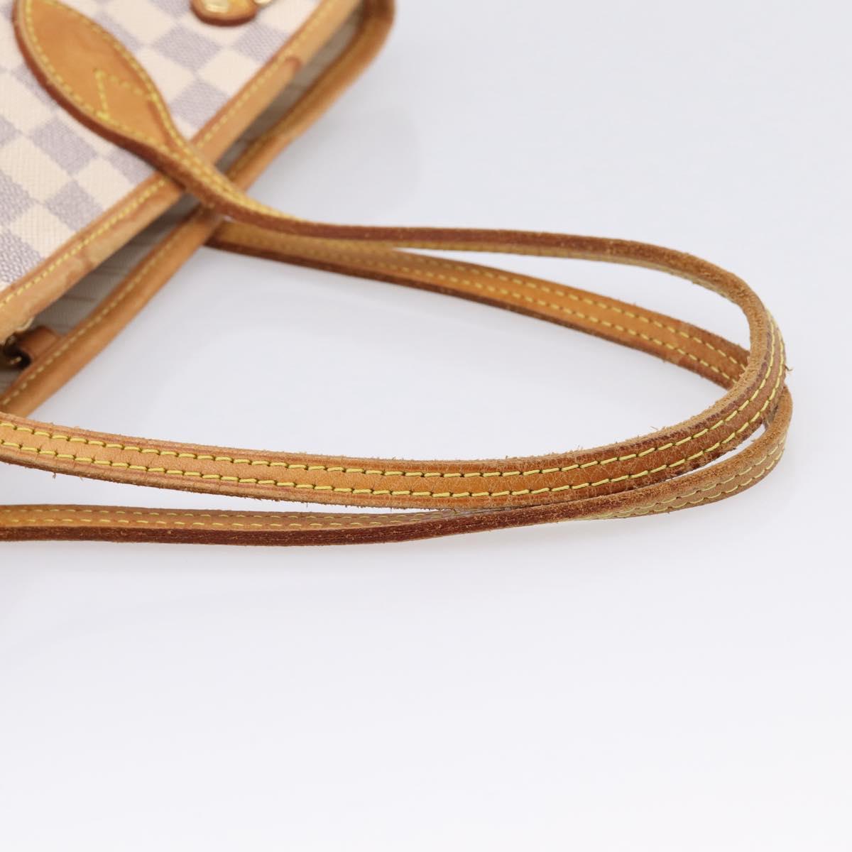 LOUIS VUITTON Damier Azur Neverfull PM Tote Bag N41362 LV Auth ka6541A