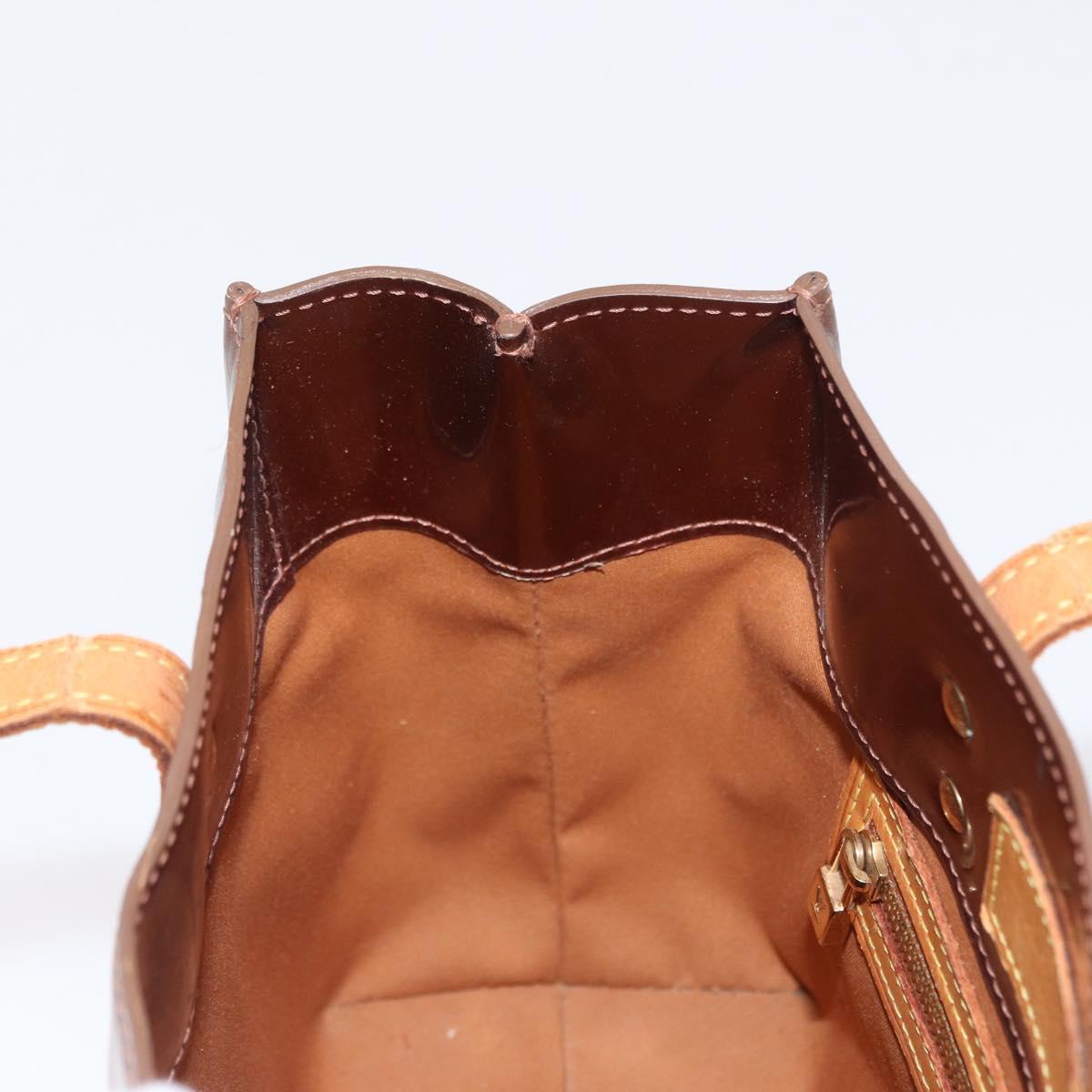 LOUIS VUITTON Monogram Vernis Reade PM Hand Bag Bronze M91146 LV Auth ka655