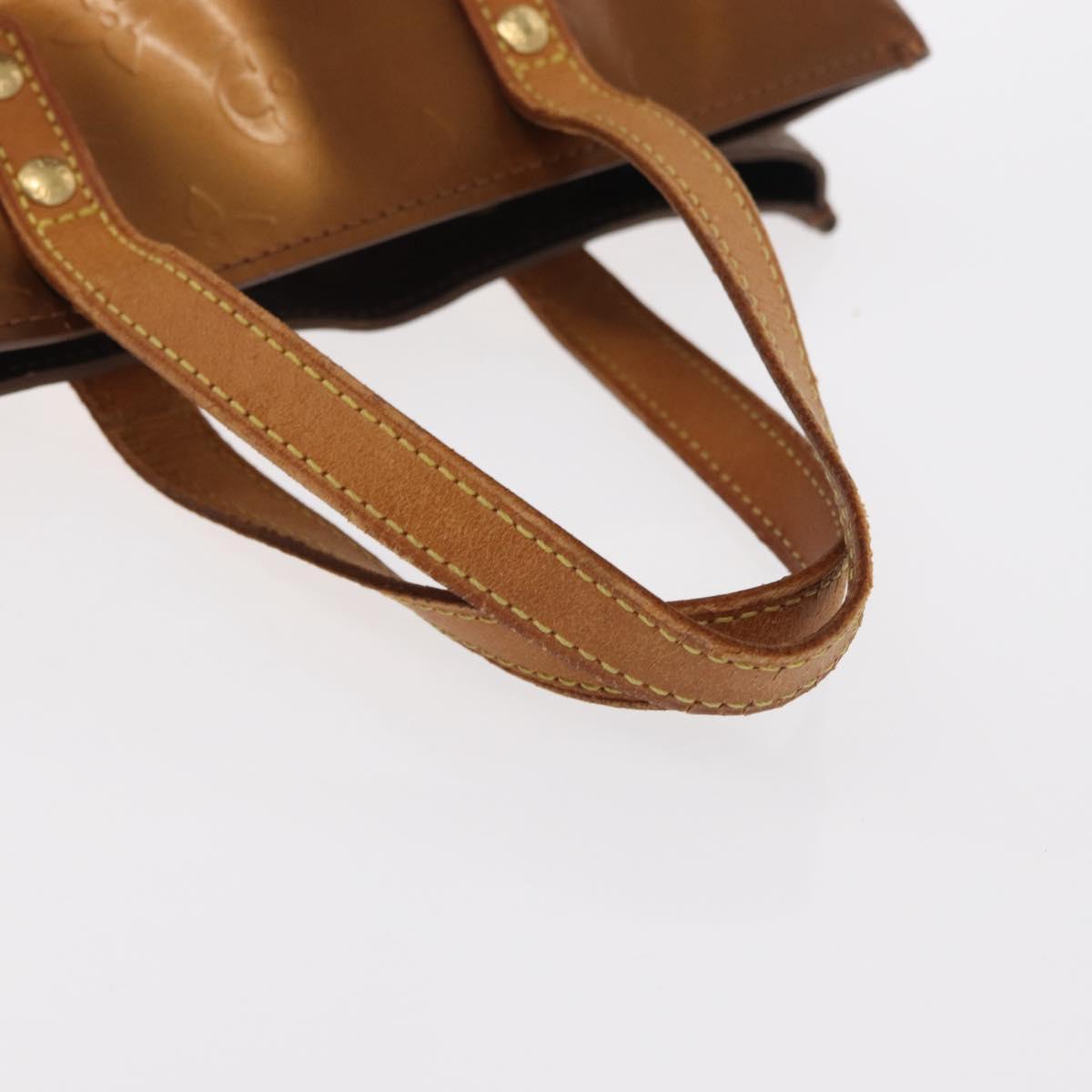 LOUIS VUITTON Monogram Vernis Reade PM Hand Bag Bronze M91146 LV Auth ka655