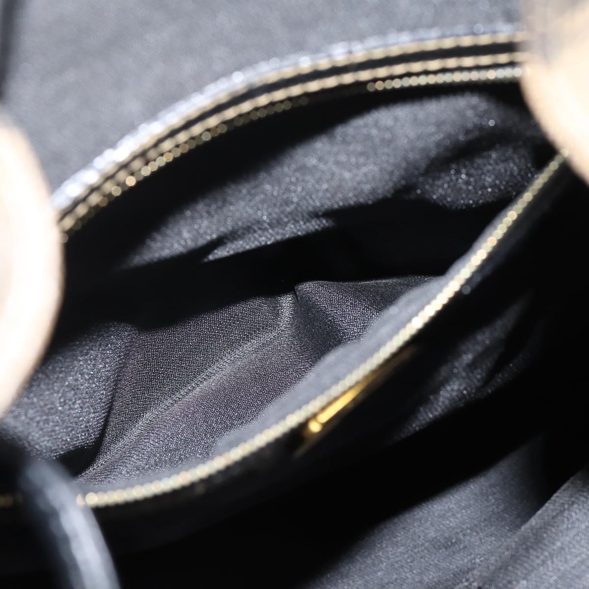 FENDI Pecan Canvas Backpack PVC Black Brown gold 259290 Auth ka6553V