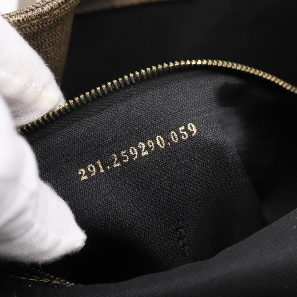 FENDI Pecan Canvas Backpack PVC Black Brown gold 259290 Auth ka6553V