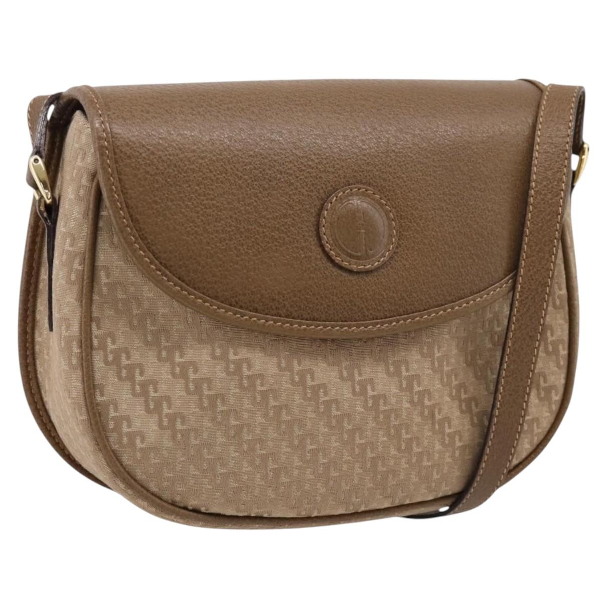 GUCCI Shoulder Bag Canvas Beige Gold 007 754 0074 Auth ka6555