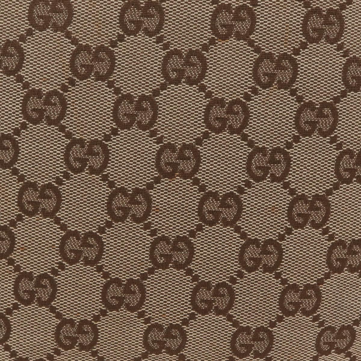 GUCCI GG Canvas Shoulder Bag Beige Gold 109106 Auth ka6563