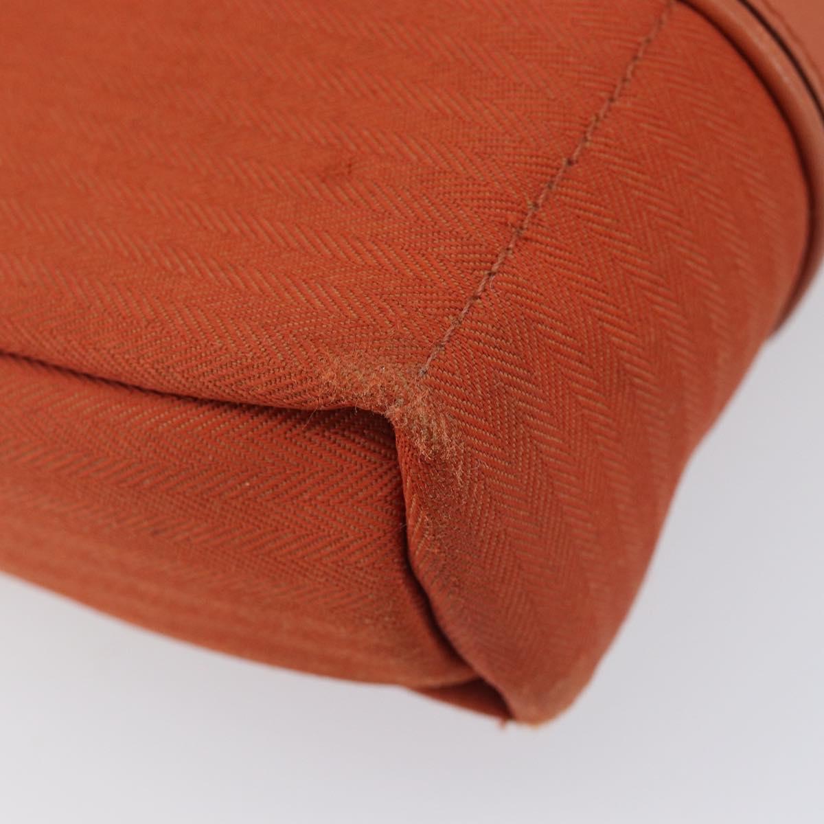 HERMES Acapulco Bandouliere PM Shoulder Bag Canvas Orange Silver Auth ka6564A