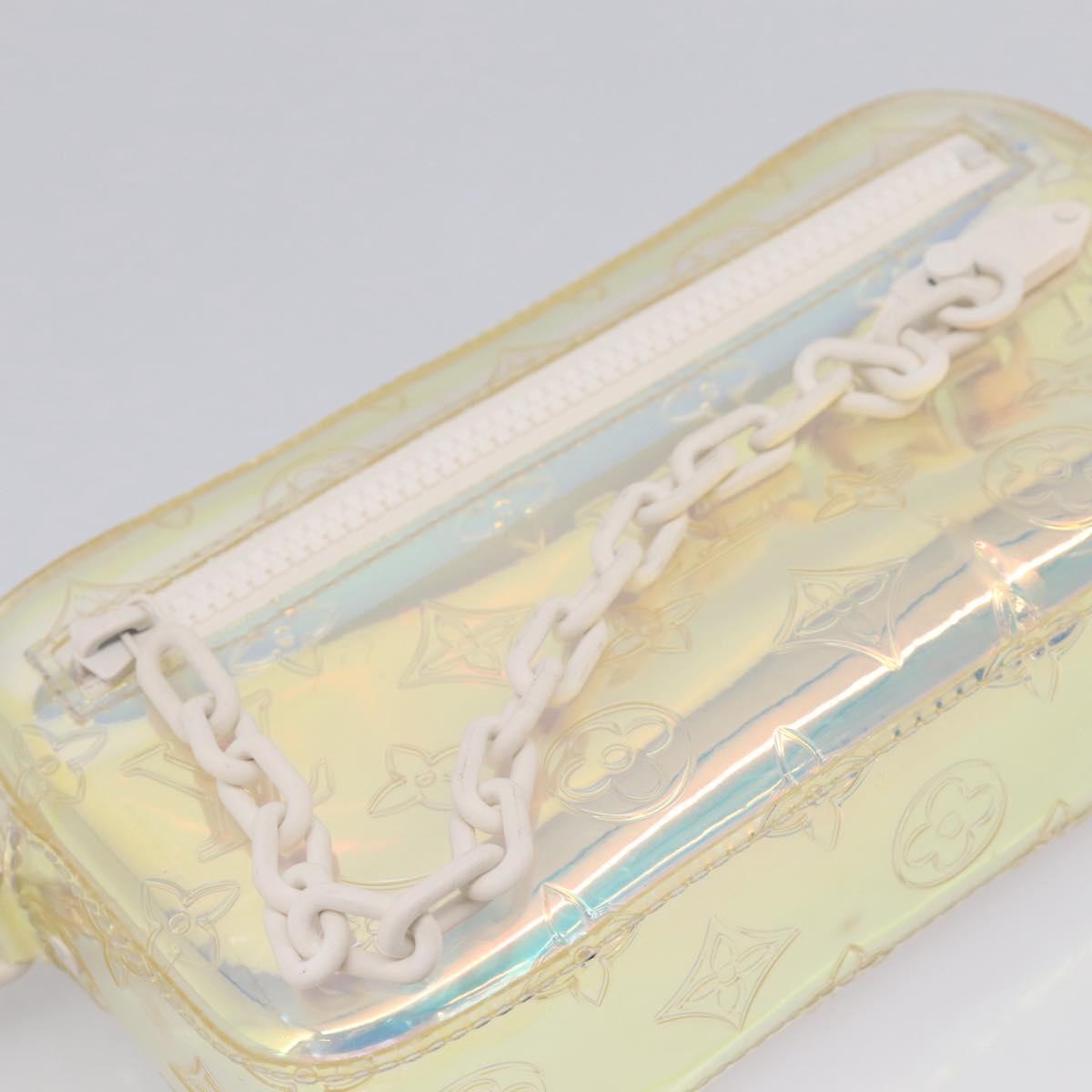 LOUIS VUITTON Monogram Prism Pochette Volga Bag Silver M55261 LV Auth ka6566V