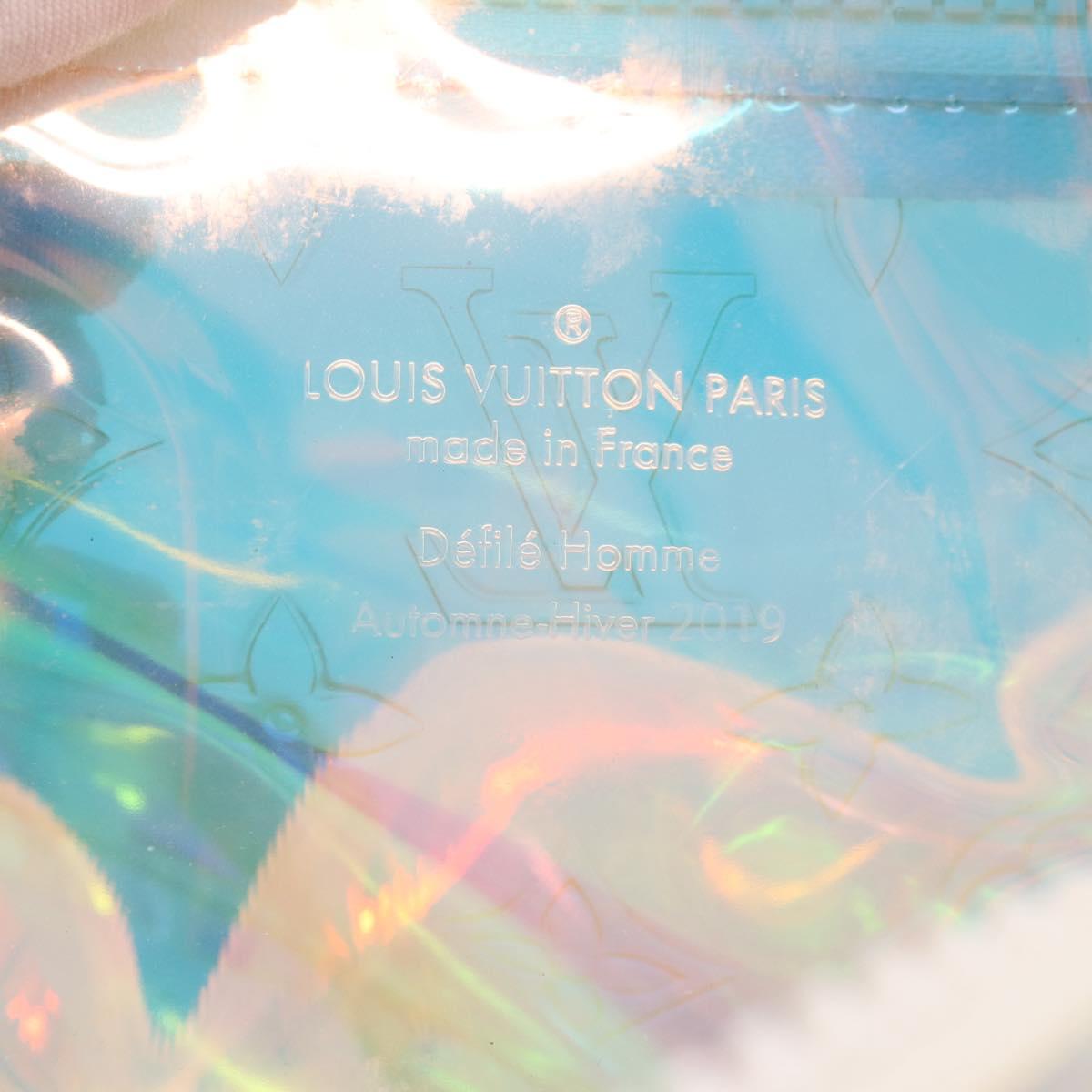 LOUIS VUITTON Monogram Prism Pochette Volga Bag Silver M55261 LV Auth ka6566V