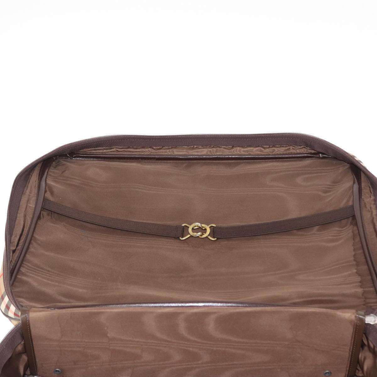 Burberrys Nova Check Travel Bag Canvas 2way Beige Auth ka657