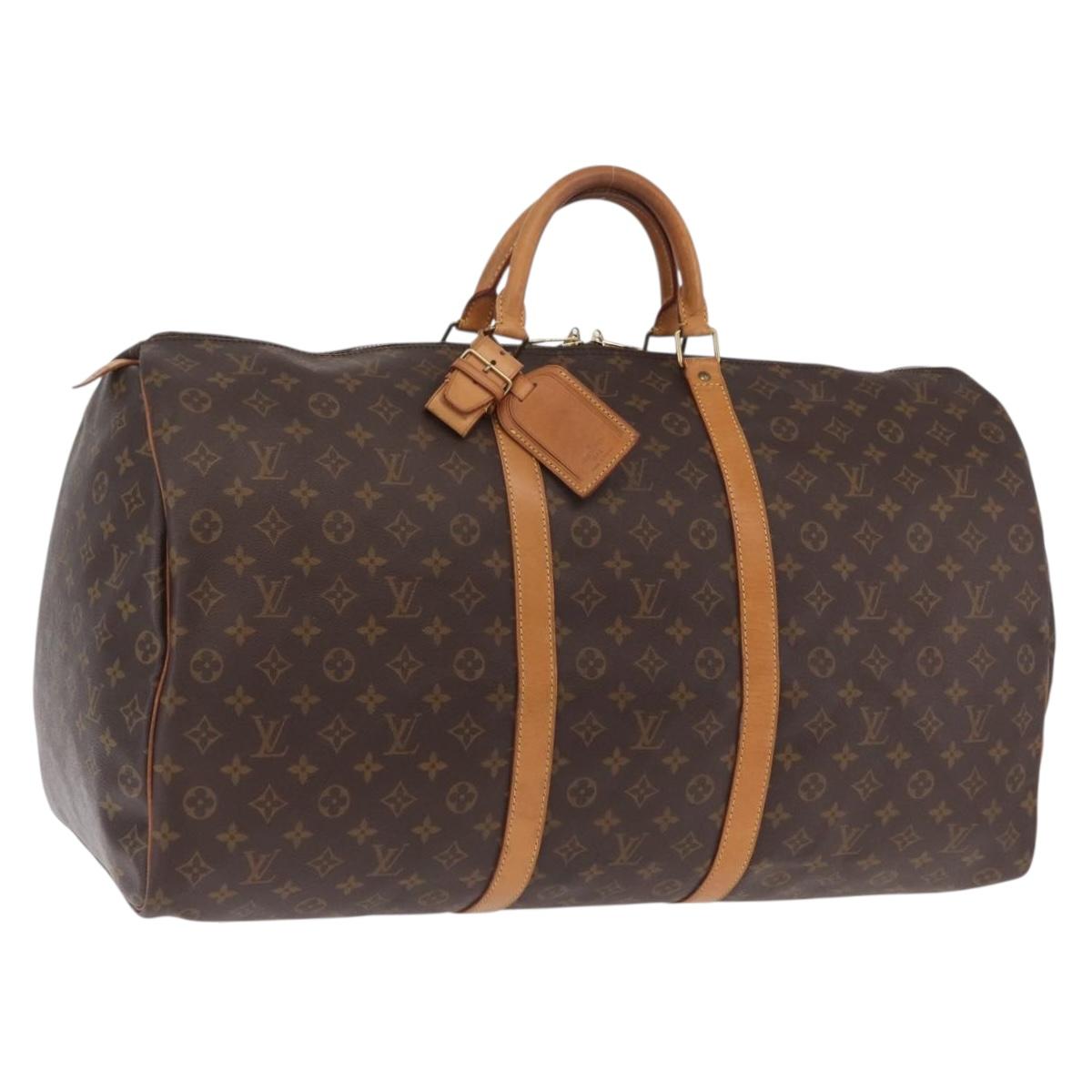 LOUIS VUITTON Monogram Keepall 60 Boston Bag M41422 LV Auth ka6571