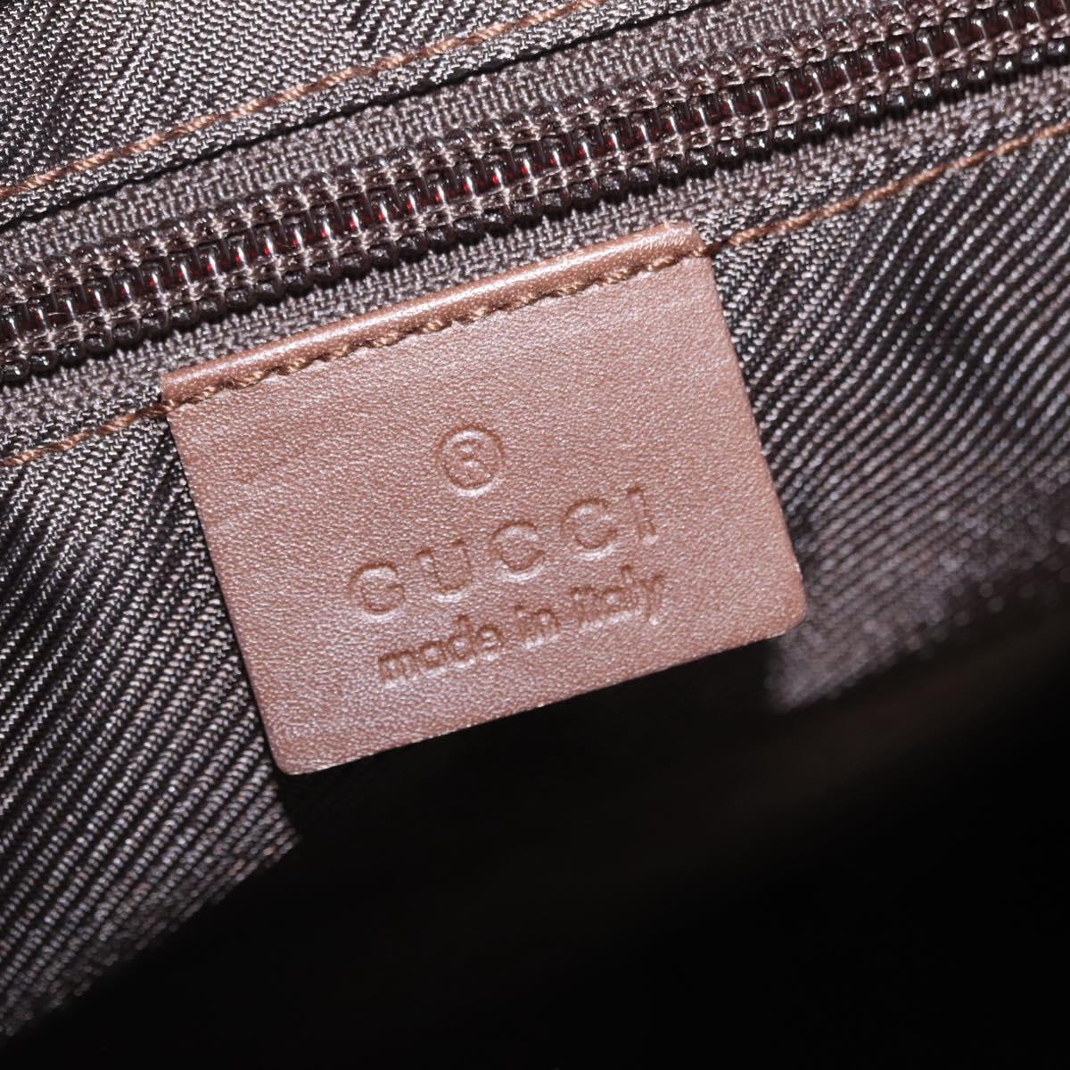 GUCCI GG Canvas Tote Bag Beige Silver 019 0401 Auth ka6572