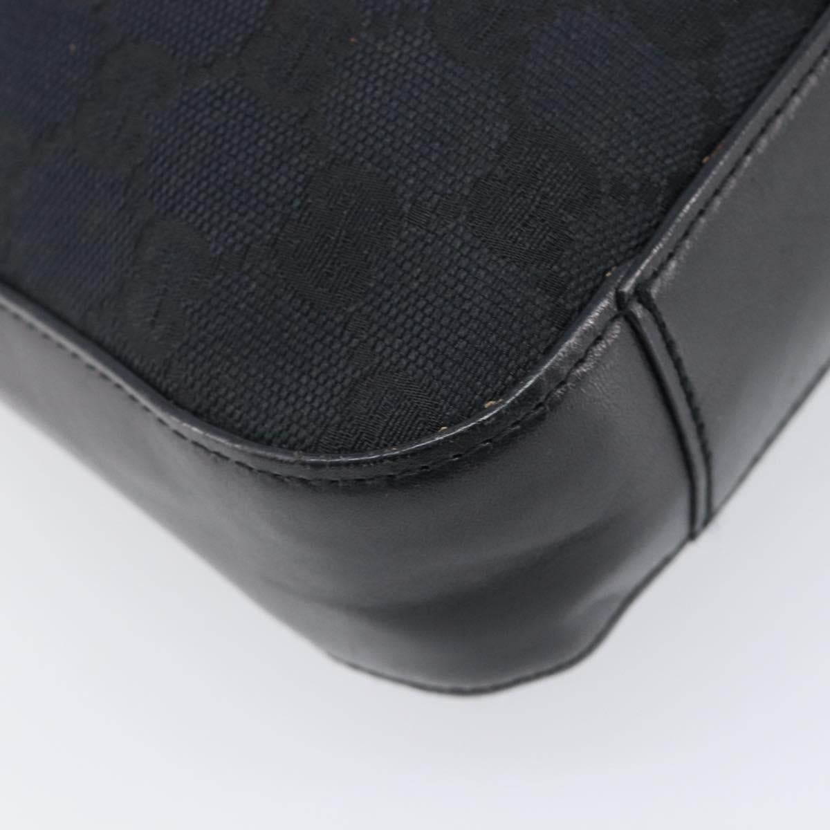 GUCCI GG Canvas Shoulder Bag Black Silver 001 3812 2123 Auth ka6584