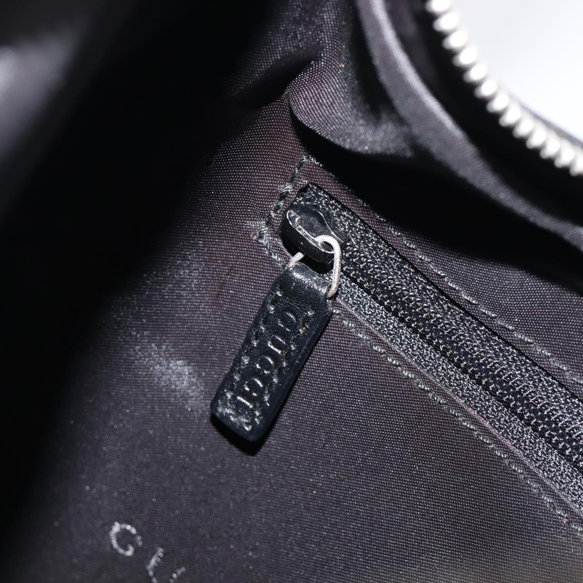GUCCI GG Canvas Shoulder Bag Black Silver 001 3812 2123 Auth ka6584