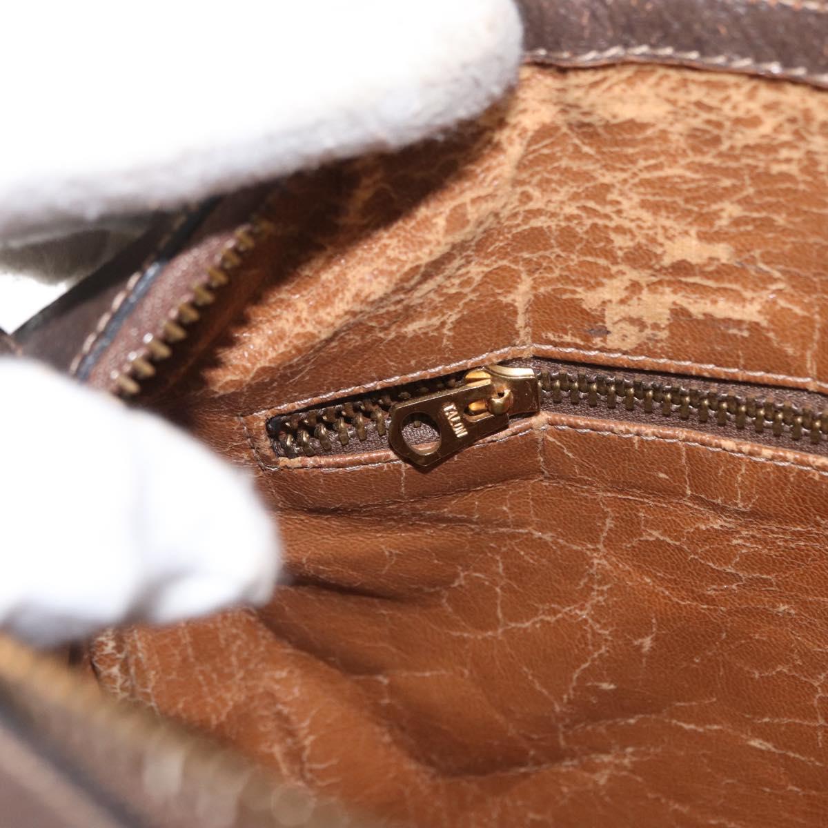 GUCCI GG Supreme Web Sherry Line Hand Bag PVC Beige Gold Auth ka659