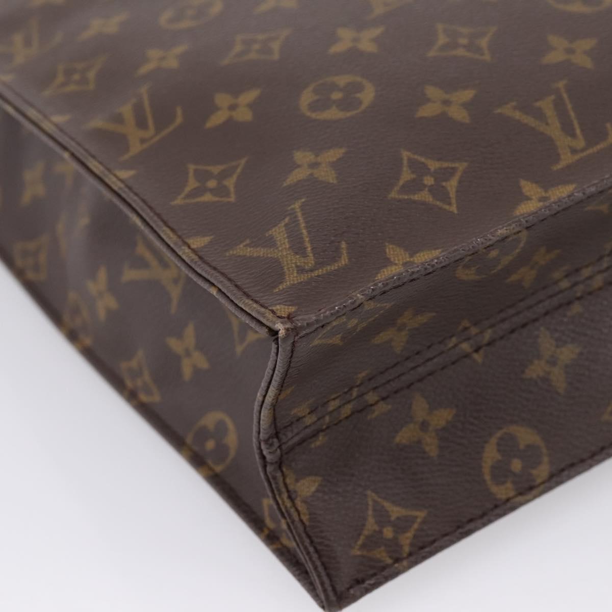 LOUIS VUITTON Monogram Sac Plat Hand Bag M51140 LV Auth ka6593