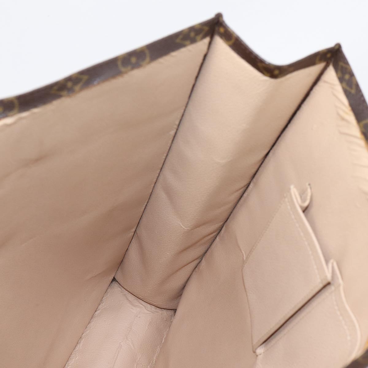 LOUIS VUITTON Monogram Sac Plat Hand Bag M51140 LV Auth ka6593
