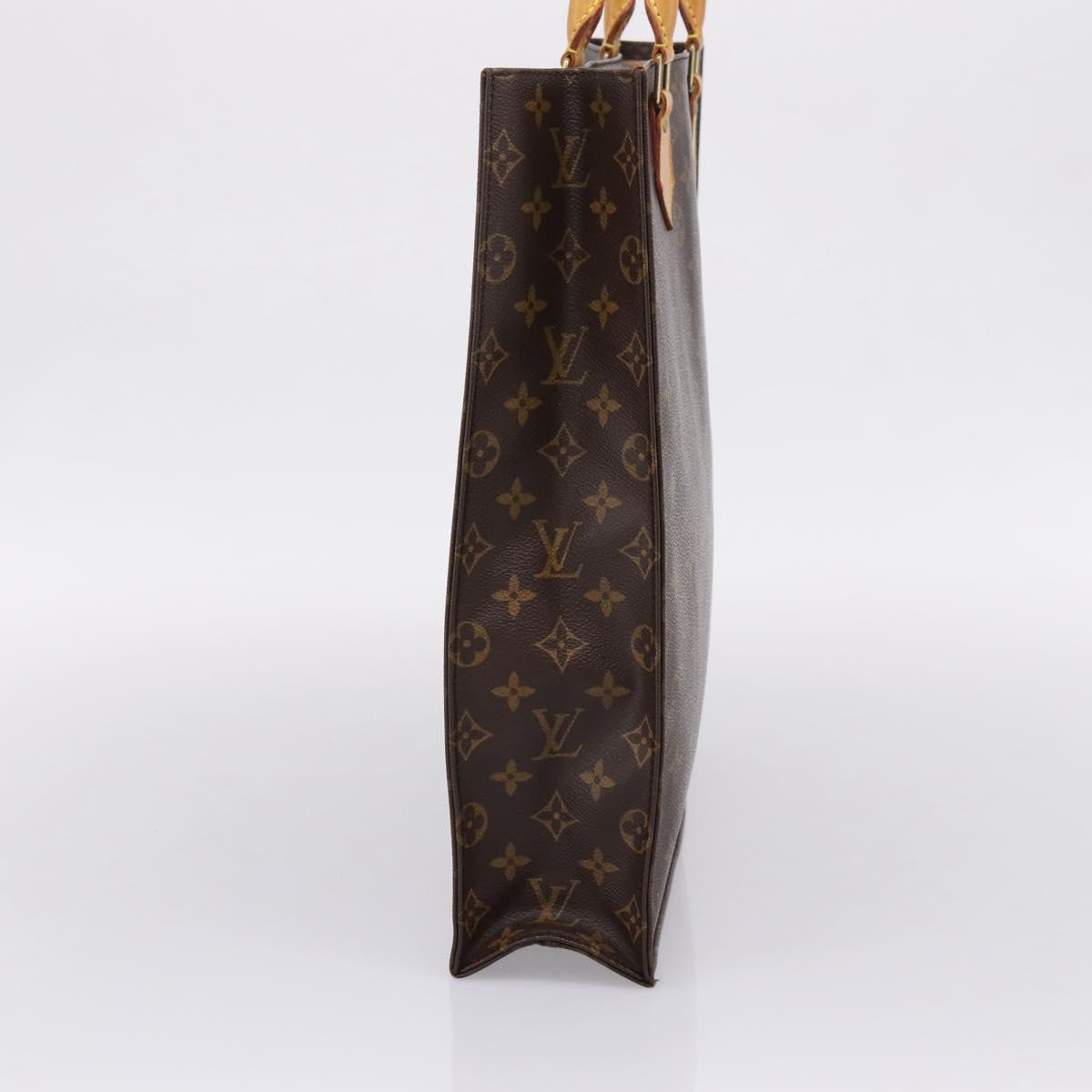 LOUIS VUITTON Monogram Sac Plat Hand Bag M51140 LV Auth ka6593