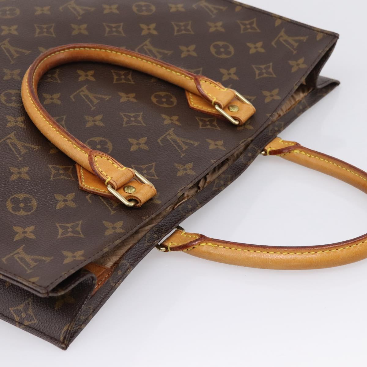 LOUIS VUITTON Monogram Sac Plat Hand Bag M51140 LV Auth ka6593