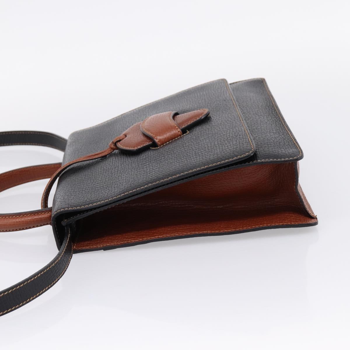 LOEWE Barcelona Hand Bag Leather 2way Black Auth ka6598V