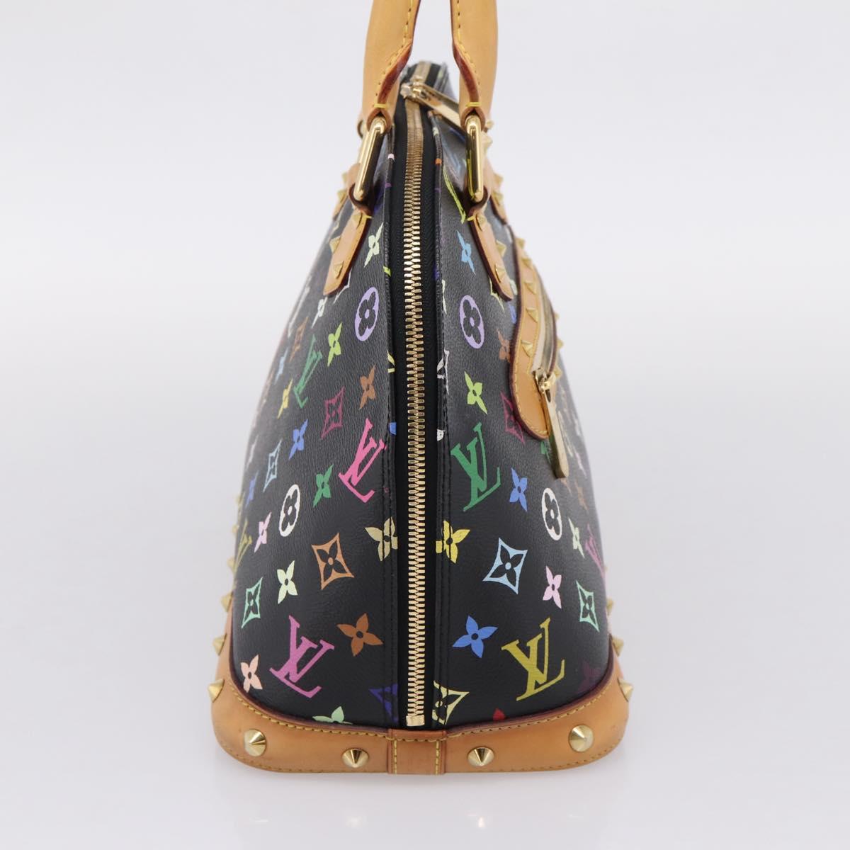 LOUIS VUITTON Monogram Multicolor Alma PM Hand Bag Black M40444 LV Auth ka6600V