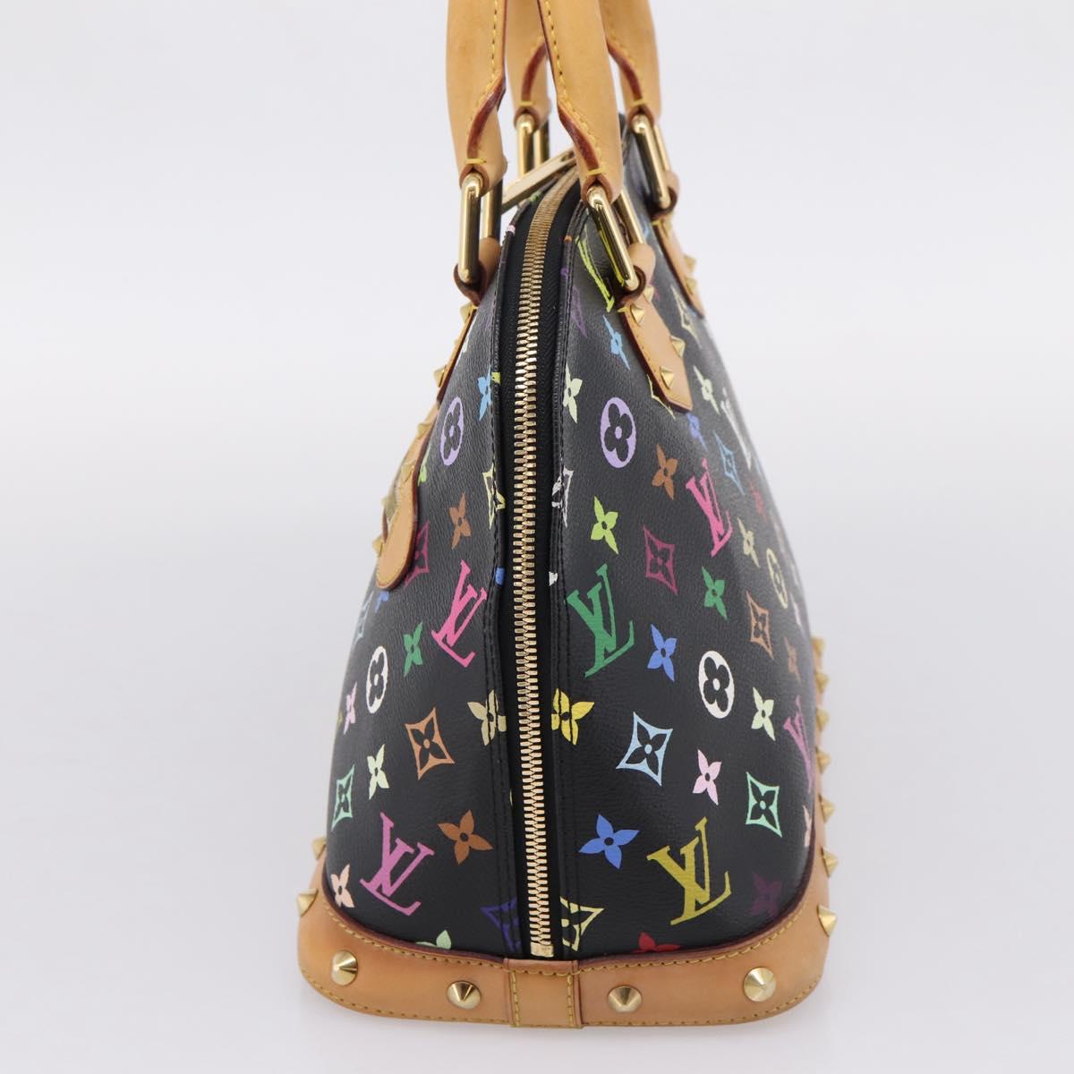 LOUIS VUITTON Monogram Multicolor Alma PM Hand Bag Black M40444 LV Auth ka6600V