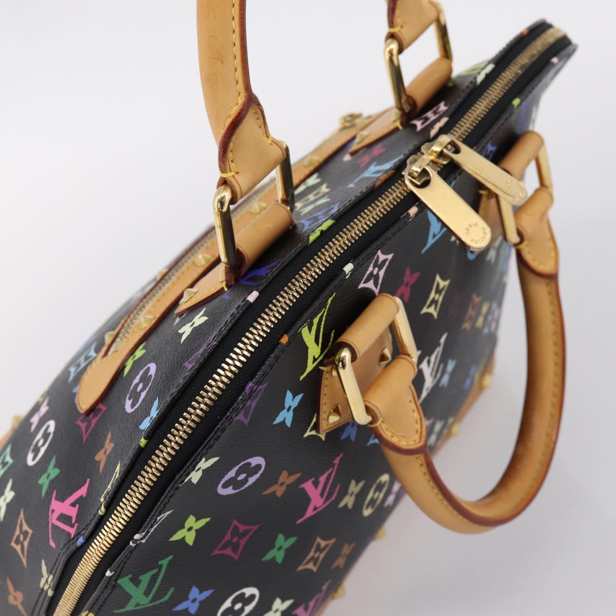 LOUIS VUITTON Monogram Multicolor Alma PM Hand Bag Black M40444 LV Auth ka6600V