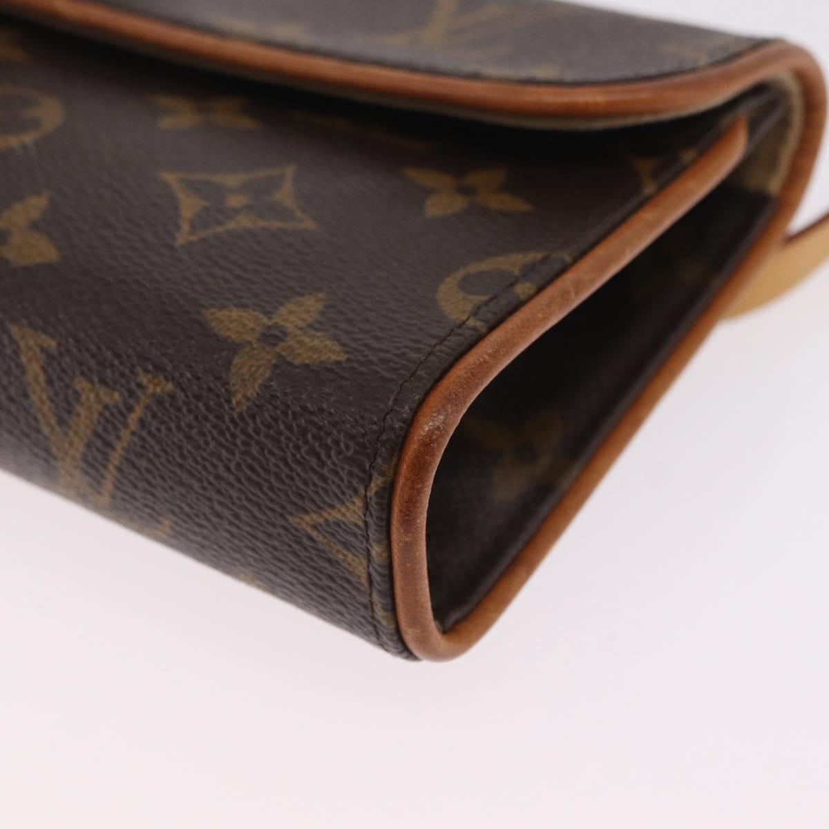 LOUIS VUITTON Monogram Pochette Florentine Waist bag M51855 LV Auth ka6601