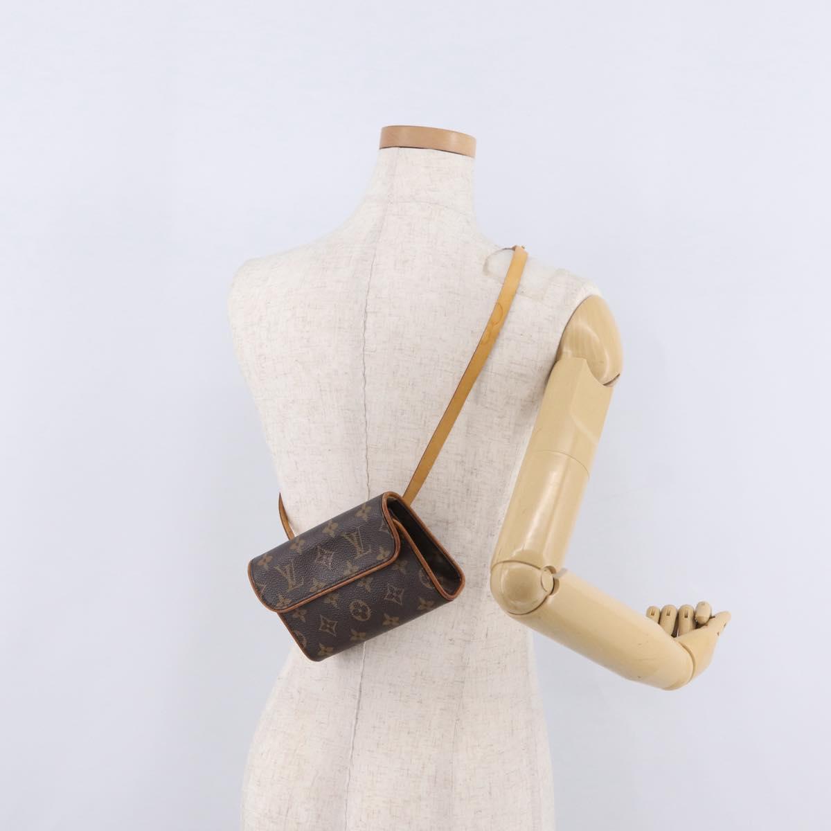 LOUIS VUITTON Monogram Pochette Florentine Waist bag M51855 LV Auth ka6601