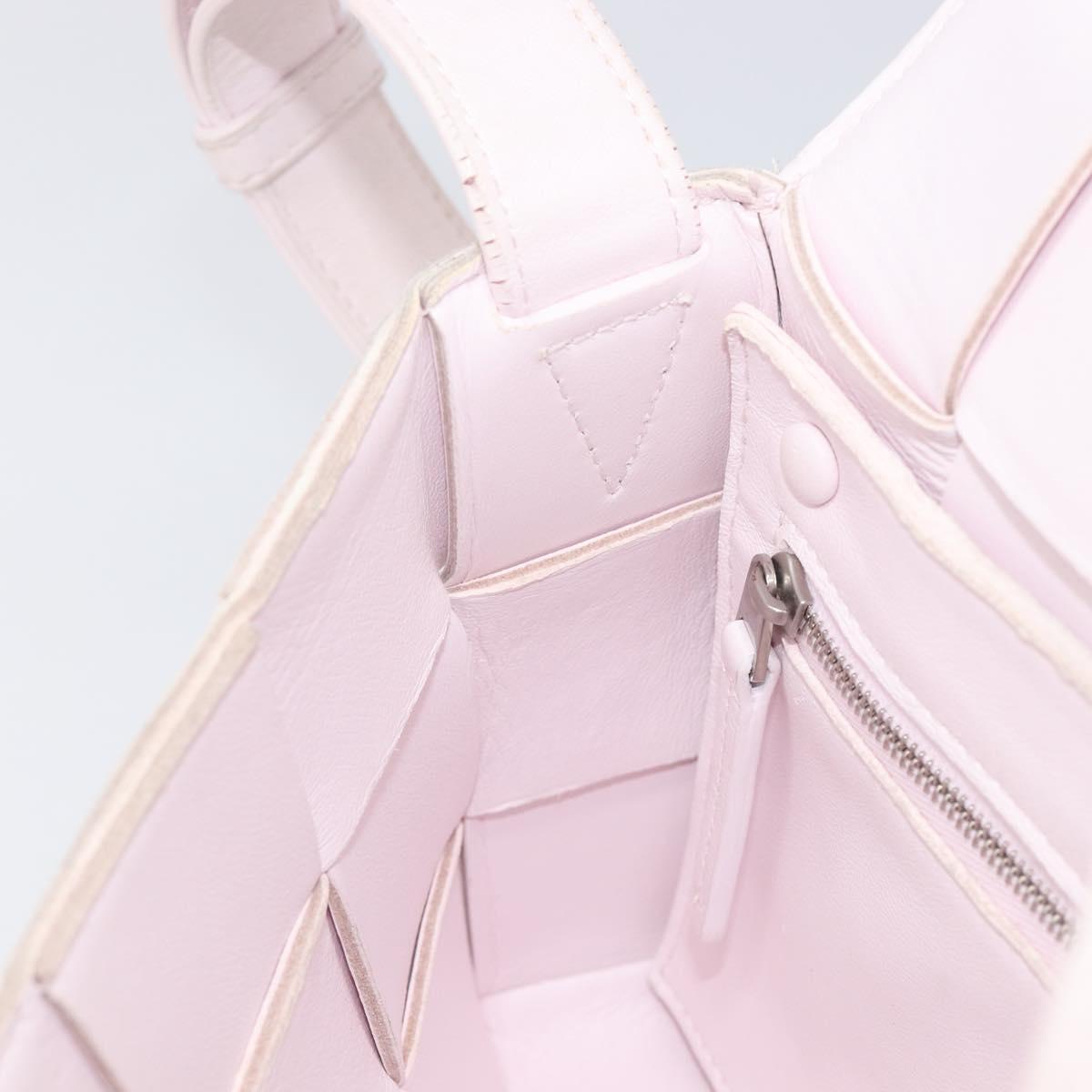 Bottega Veneta MAXI INTRECCIATO cassette Shoulder Bag Pink Silver Auth ka6605V
