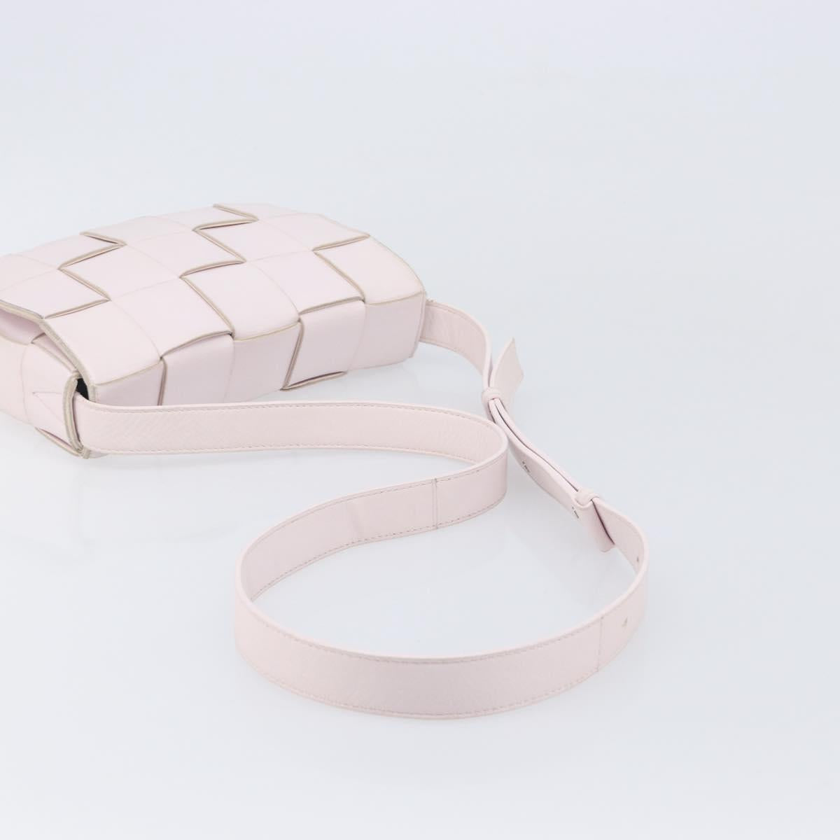 Bottega Veneta MAXI INTRECCIATO cassette Shoulder Bag Pink Silver Auth ka6605V