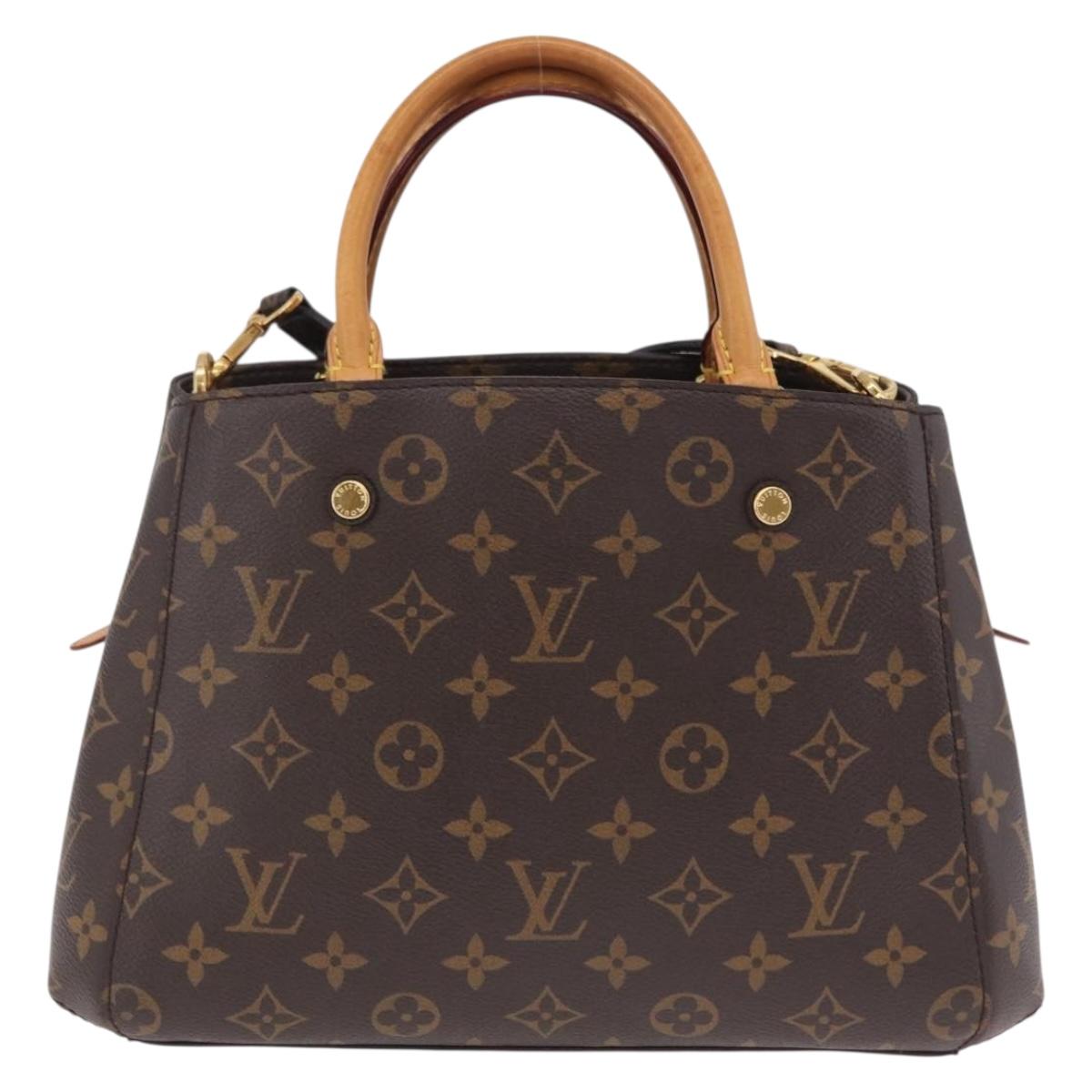 LOUIS VUITTON Monogram Montaigne BB Hand Bag 2way M41055 LV Auth ka6622V