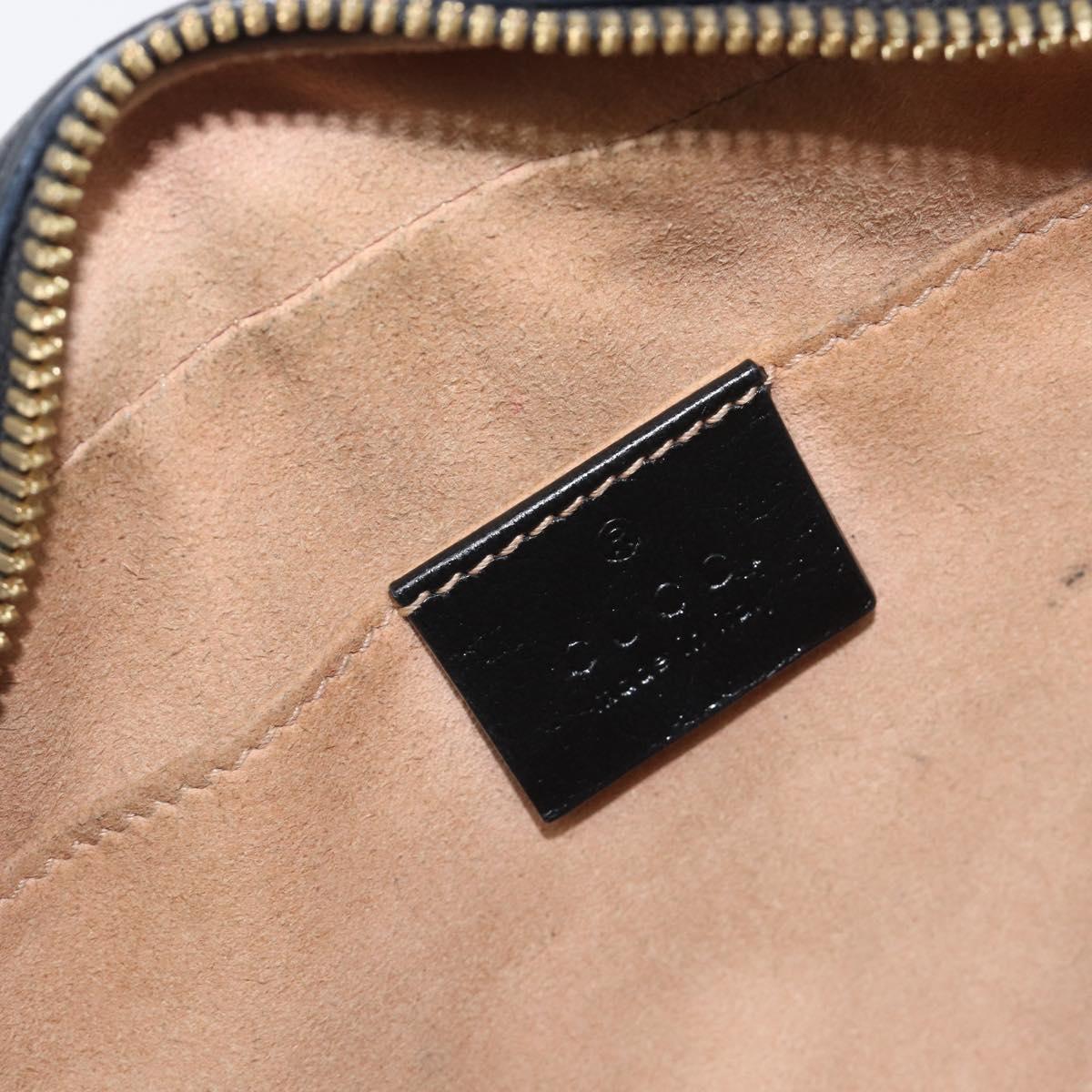 GUCCI GG Canvas GG Marmont Chain Shoulder Bag Black Gold 447632 Auth ka6623V