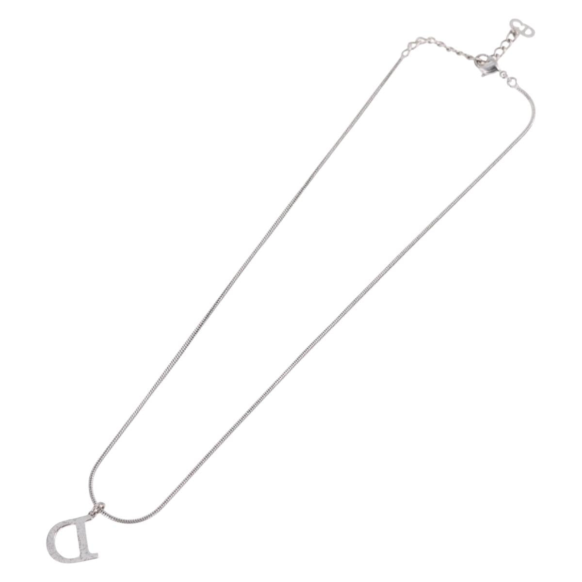 Christian Dior Necklace metal Silver Auth ka6625