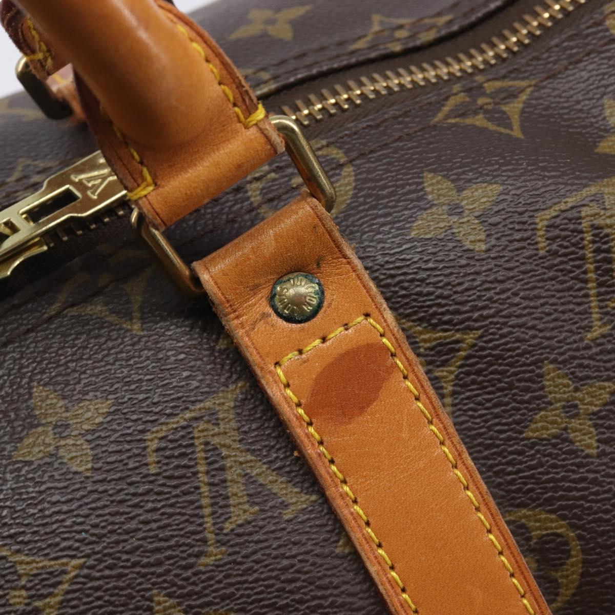LOUIS VUITTON Monogram Keepall Bandouliere 50 Boston Bag M41416 LV Auth ka6643