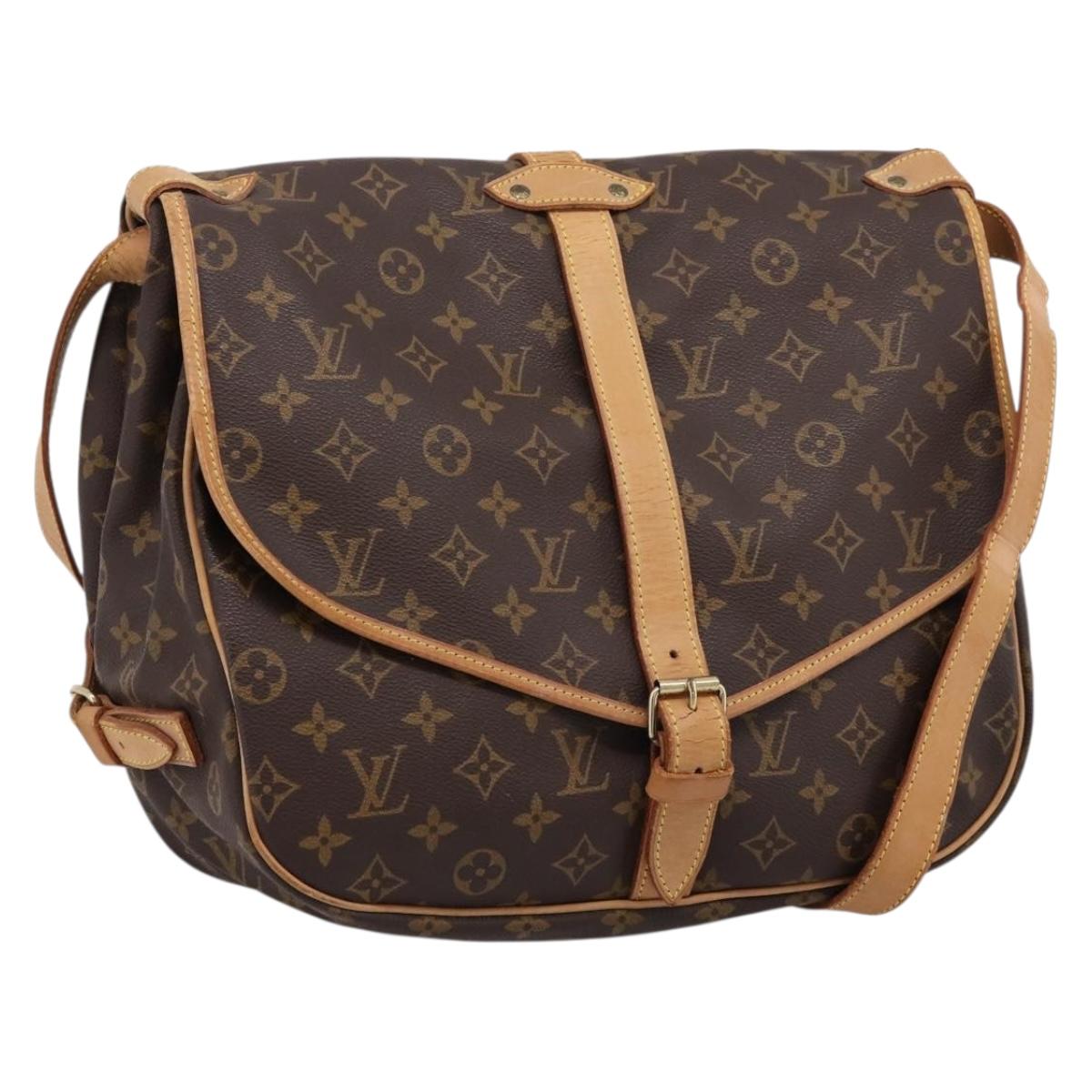 LOUIS VUITTON Monogram Saumur 35 Shoulder Bag M42254 LV Auth ka6664
