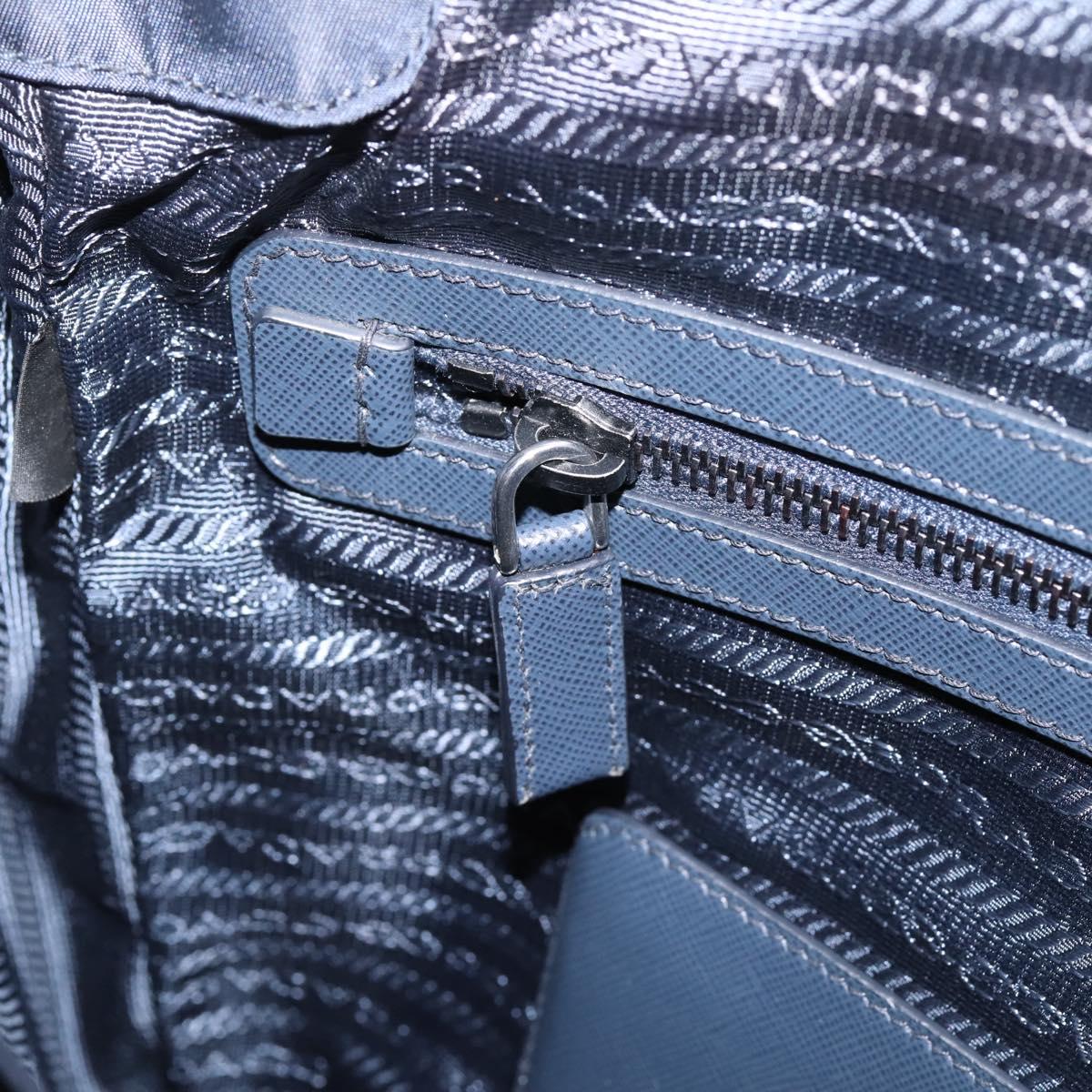 PRADA Shoulder Bag Nylon Navy Silver Auth ka6668A