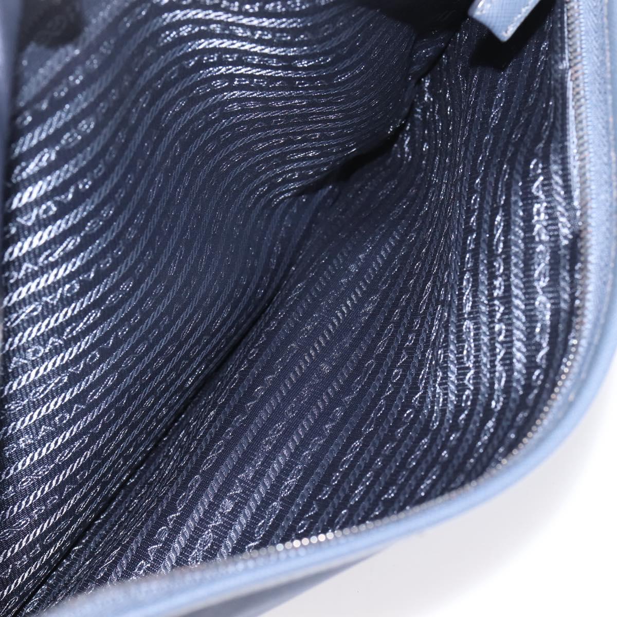 PRADA Shoulder Bag Nylon Navy Silver Auth ka6668A