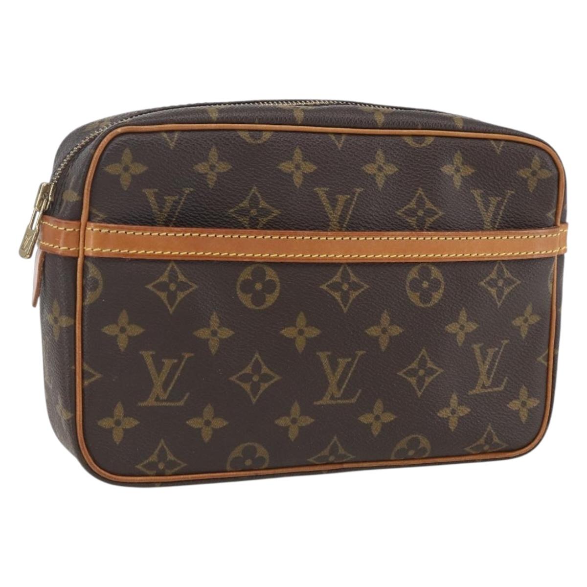 LOUIS VUITTON Monogram Compiegne 23 Clutch Bag M51847 LV Auth ka668