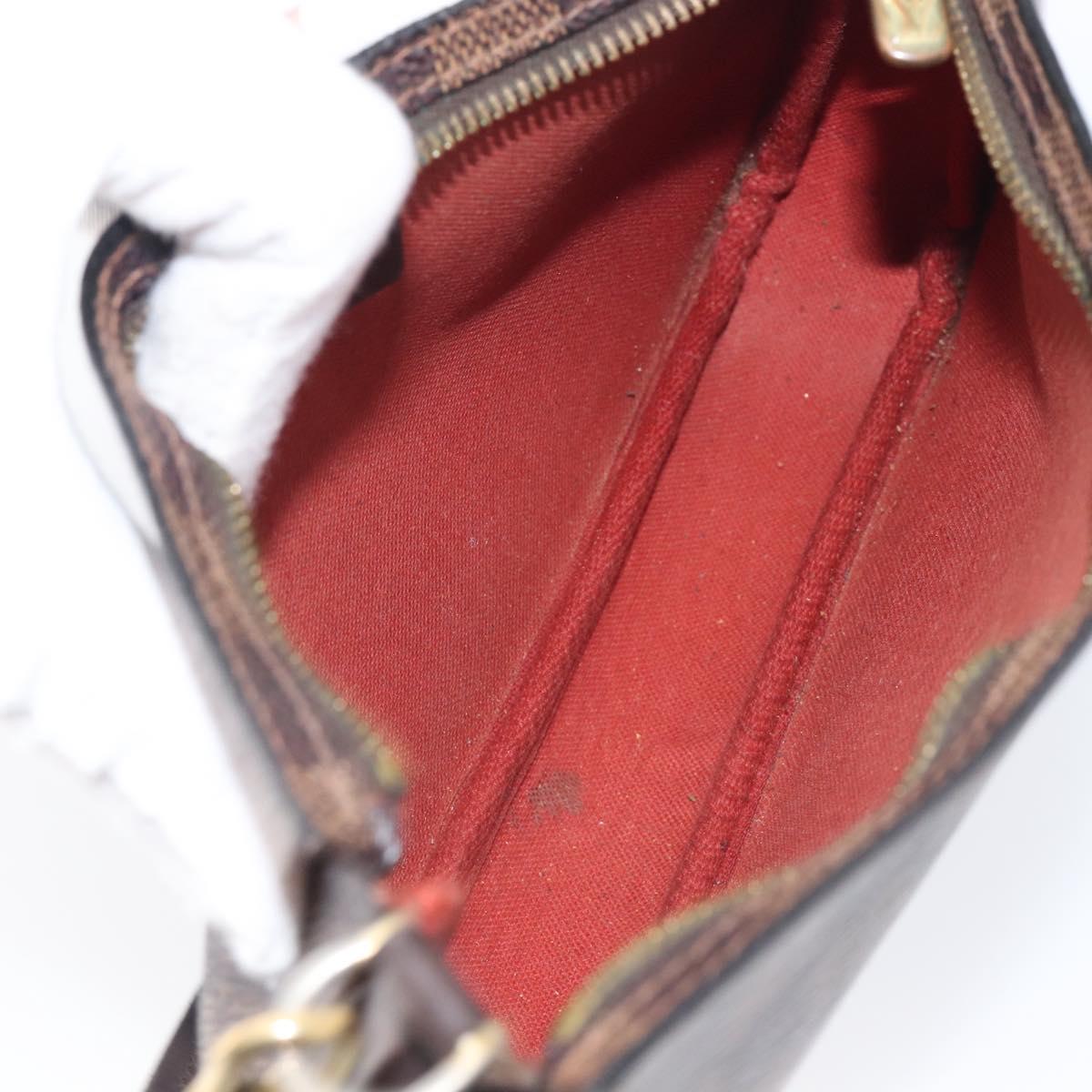 LOUIS VUITTON Damier Ebene Pochette Accessoires Pouch N41206 LV Auth ka6680