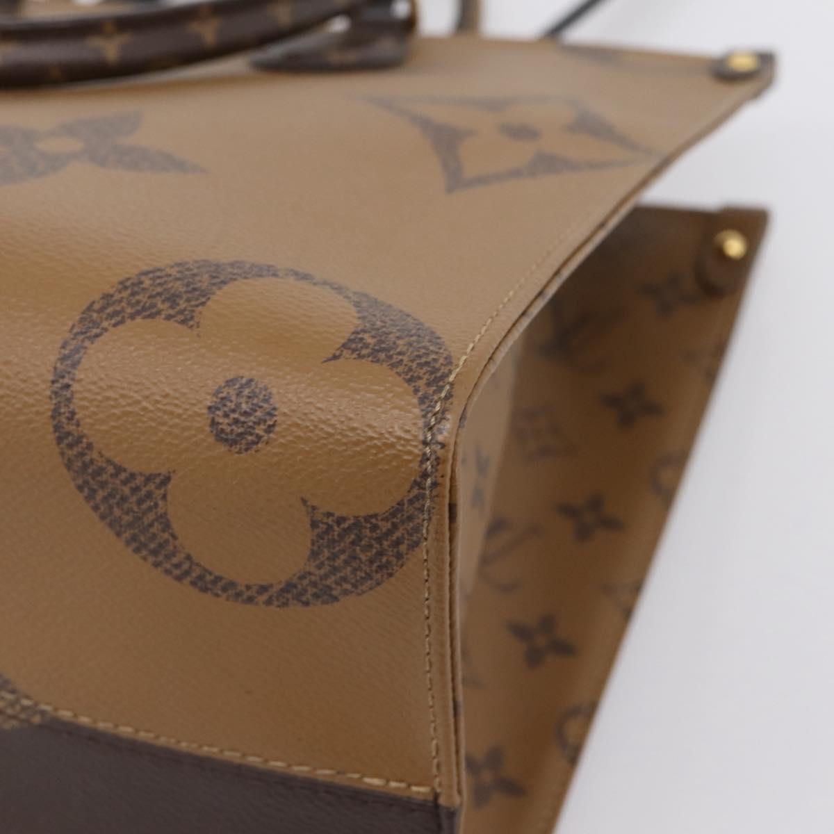 LOUIS VUITTON Monogram Reverse Giant On The Go MM Tote Bag M45321 Auth ka6696M