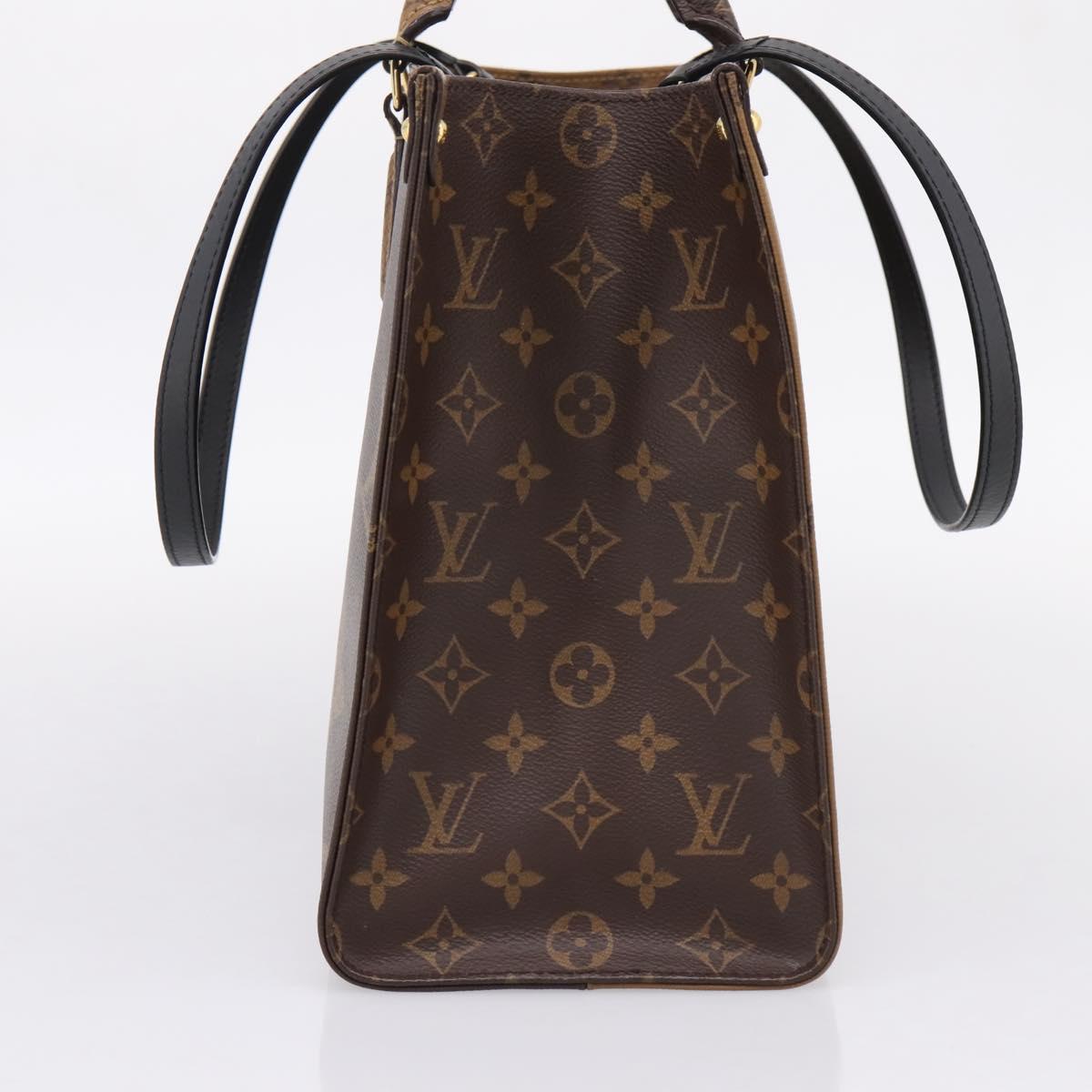 LOUIS VUITTON Monogram Reverse Giant On The Go MM Tote Bag M45321 Auth ka6696M