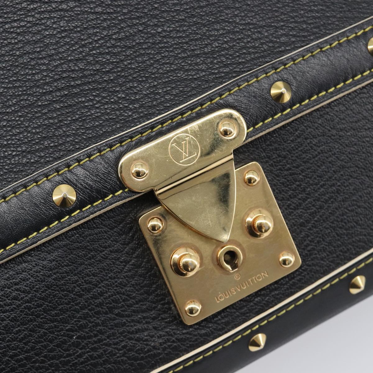 LOUIS VUITTON Suhari Tarantue Shoulder Bag Leather Black M91820 LV Auth ka6700V