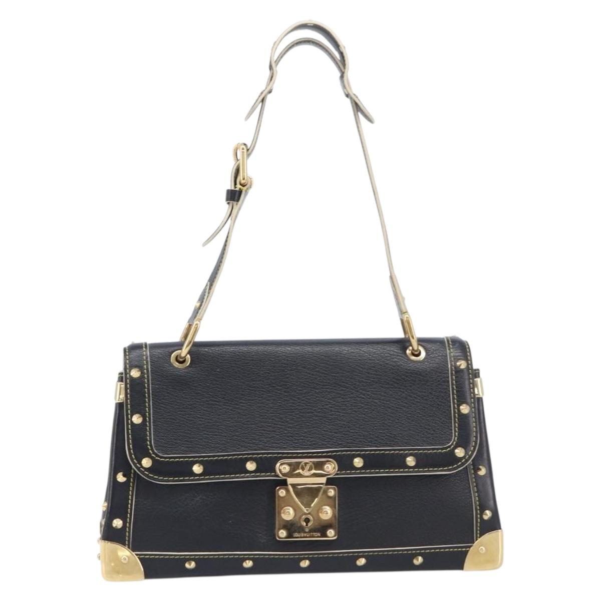 LOUIS VUITTON Suhari Tarantue Shoulder Bag Leather Black M91820 LV Auth ka6700V