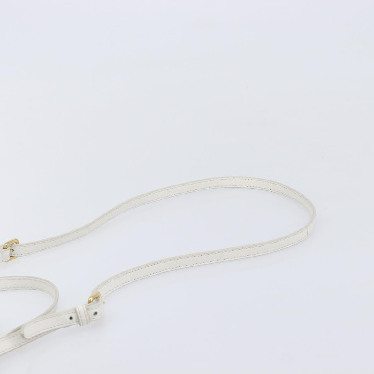 Miu Miu Wicker Hand Bag Raffia 2way White Gold Tone Auth ka6703M